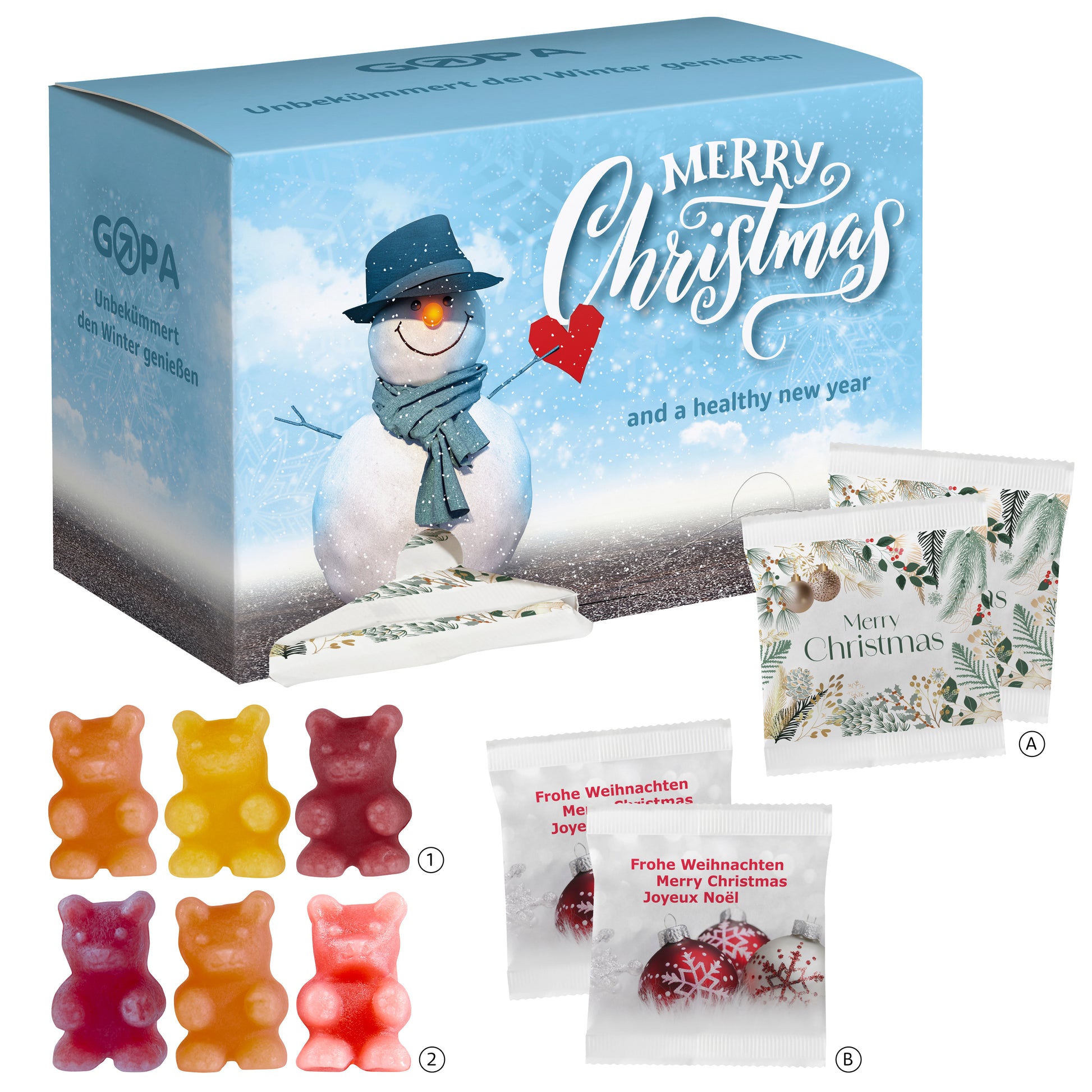 Tee-Bären® Dispenser-Adventskalender – 24 Papiertütchen à 1-2 Portionen Fruchtgummi Tee-Bären®
