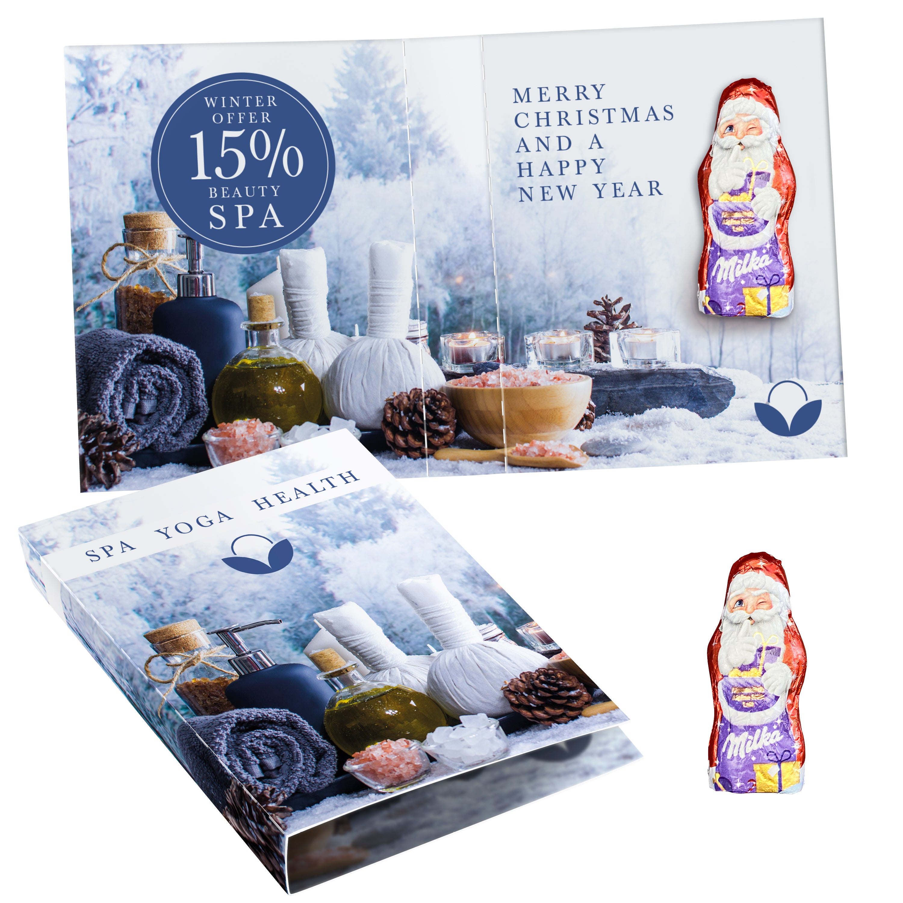 Süßes Briefchen mit Milka Mini Weihnachtsmann