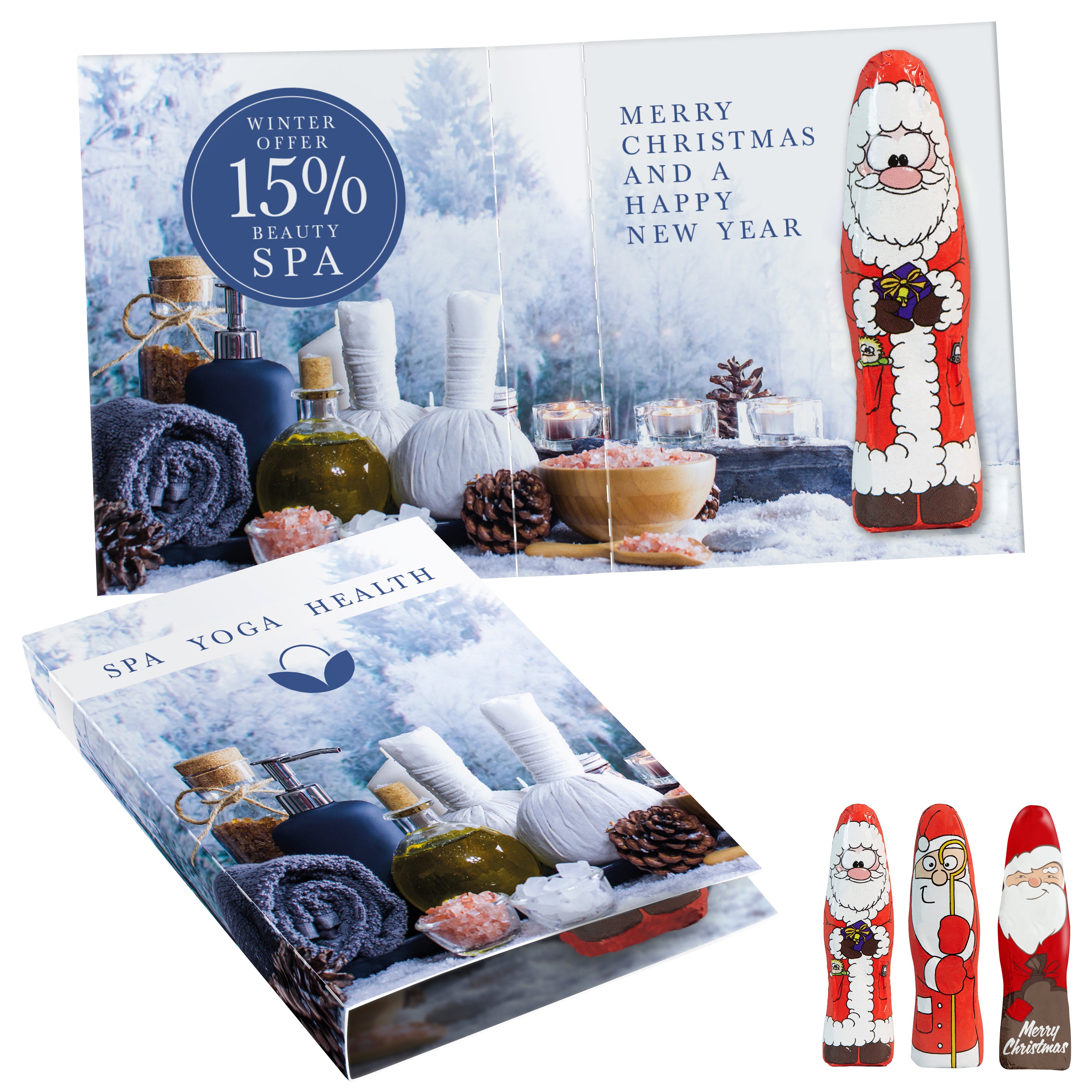 Süßes Briefchen mit Mini Schoki-Weihnachtsmännchen "Standard"