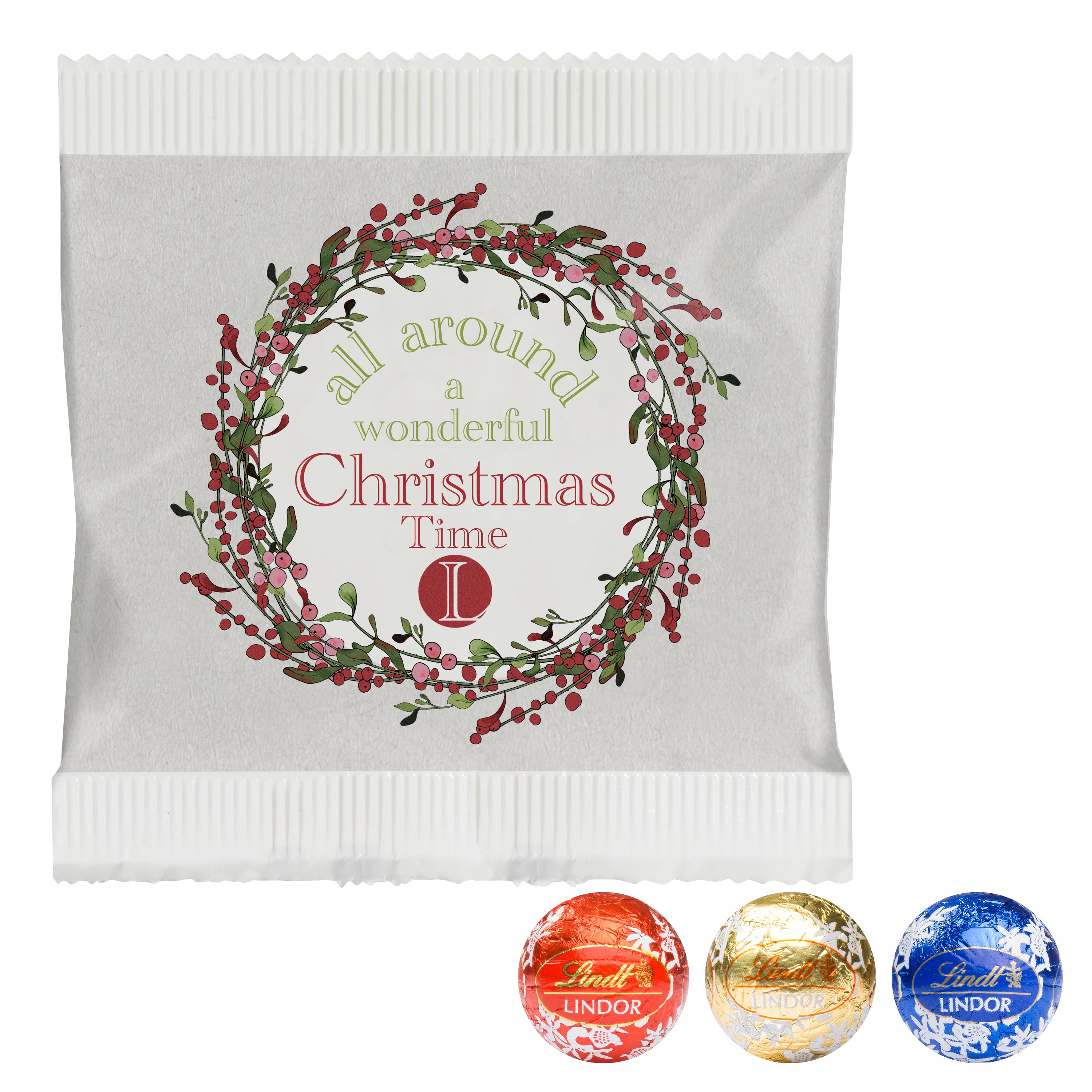 3er Lindor Pralinés im Papiertütchen – Standardausführung
