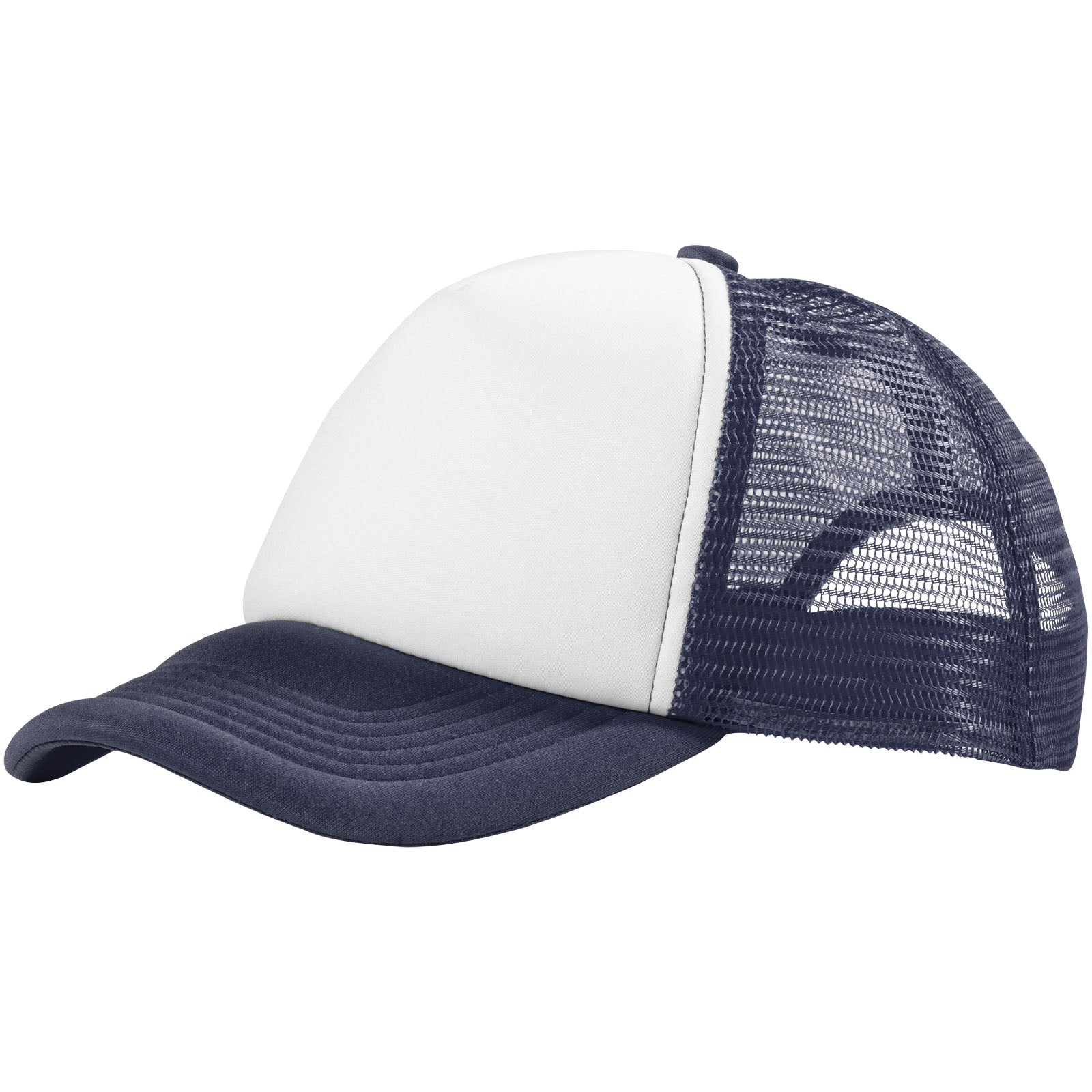 Trucker 100 g/m² Kappe mit 5 Segmenten – Navy und Weiss