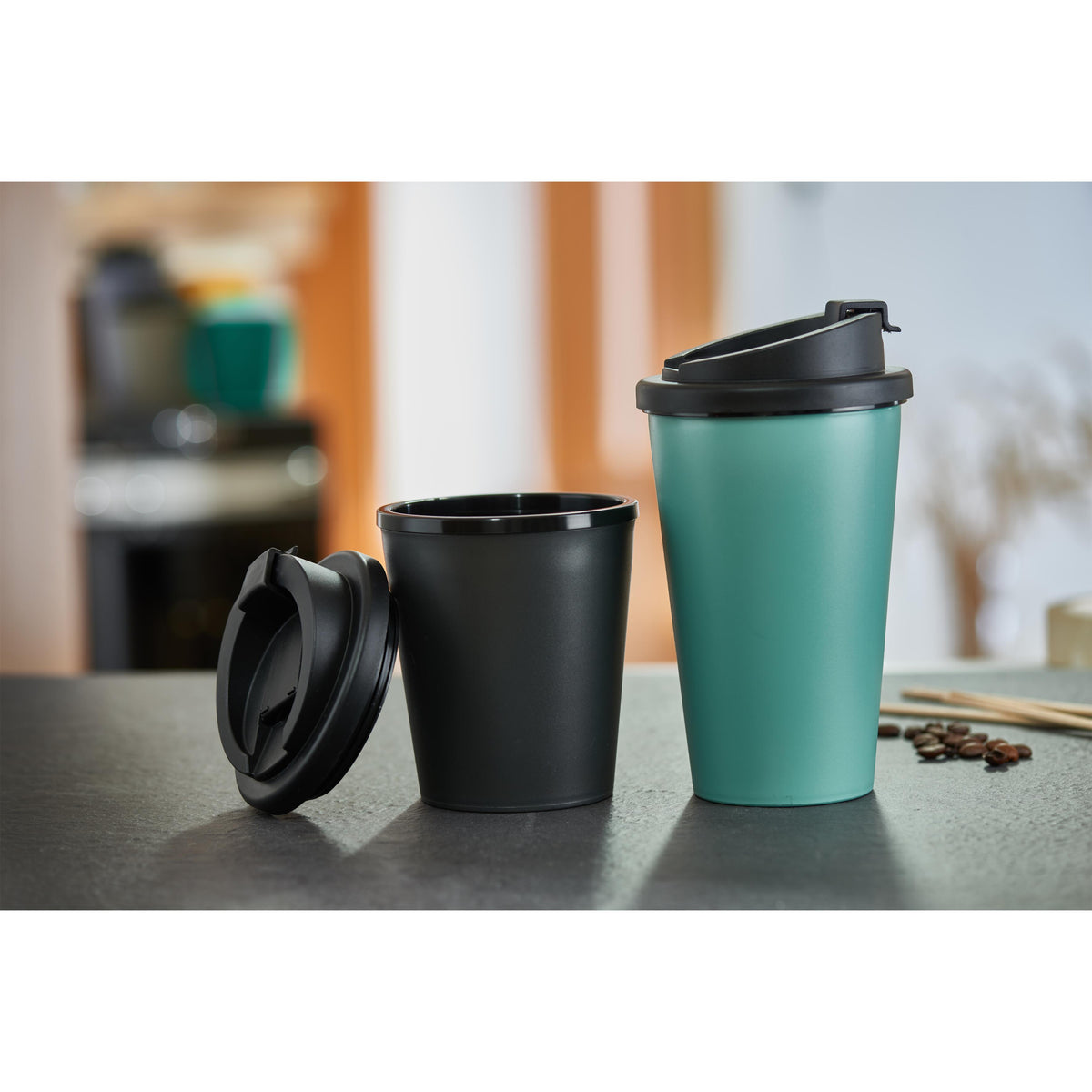 Bio-Kaffeebecher „Premium Deluxe“ als Werbeartikel mit Logo