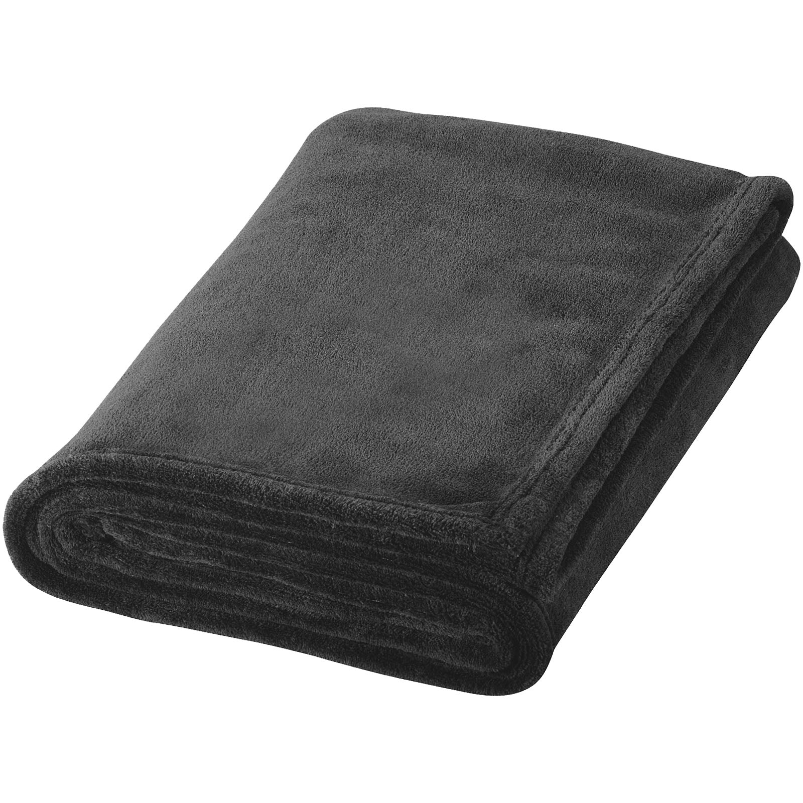 Bay Plaid-Decke aus extraweichem Coral-Fleece – Schwarz