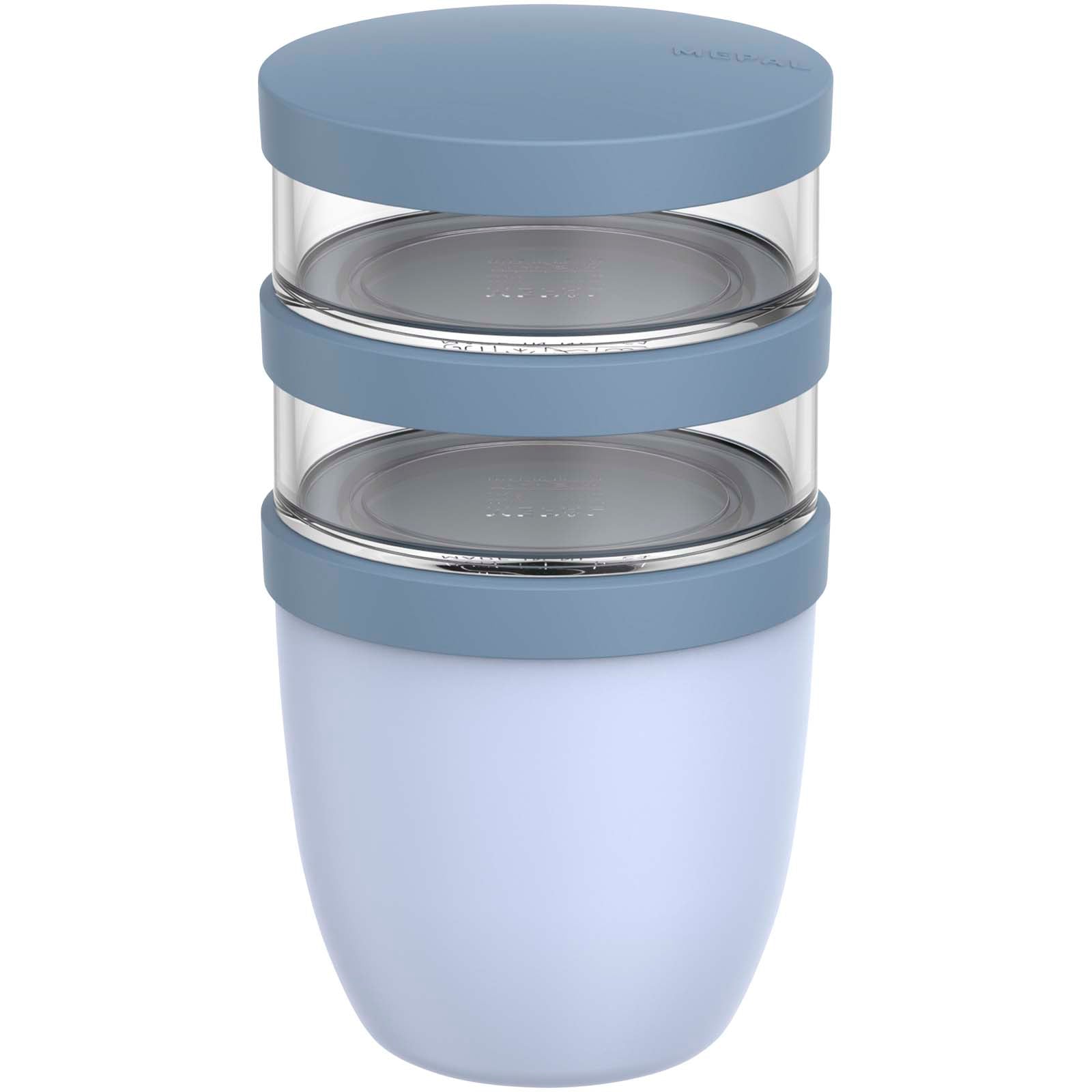 Mepal Ellipse Dreiteiliger, 500 ml + 2 x 200 ml isolierter Lunchpot – Blau