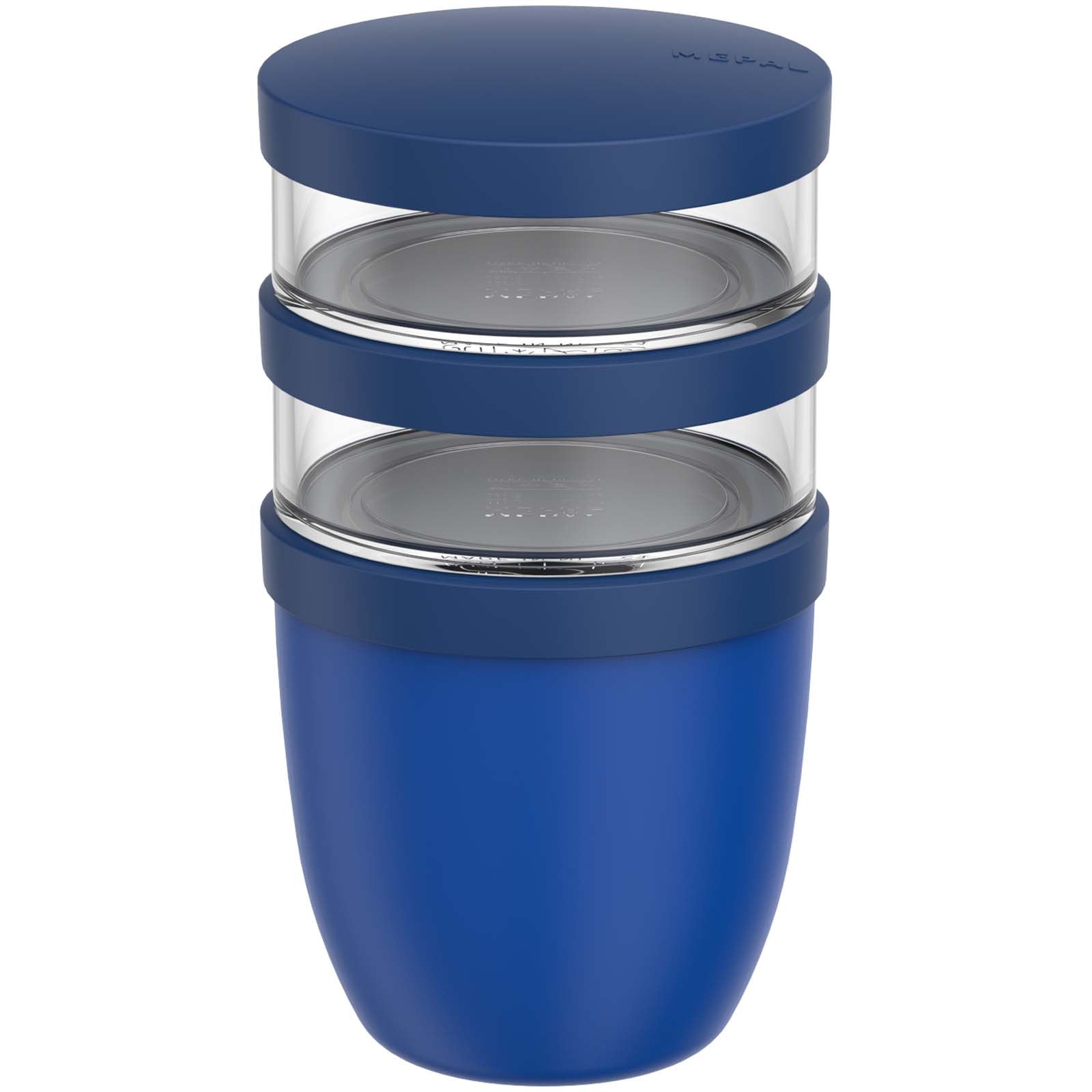 Mepal Ellipse Dreiteiliger, 500 ml + 2 x 200 ml isolierter Lunchpot – Vivid Blau