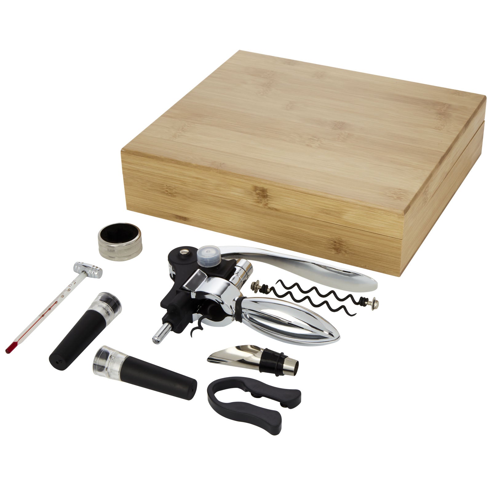 Malbick 9-teiliges Weinset – Natur und Silber
