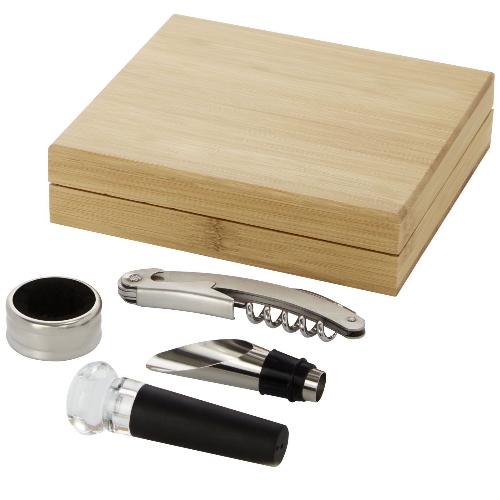 Syrat 4-teiliges Weinset – Natur und Silber