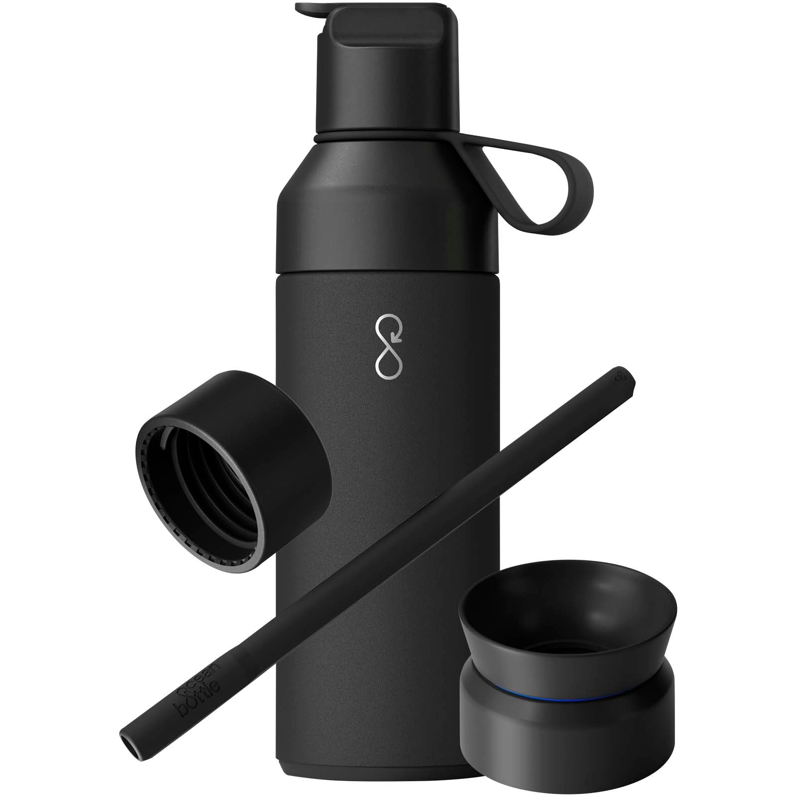 Ocean Bottle 500 ml 3 in 1 Set – Obsidian-schwarz