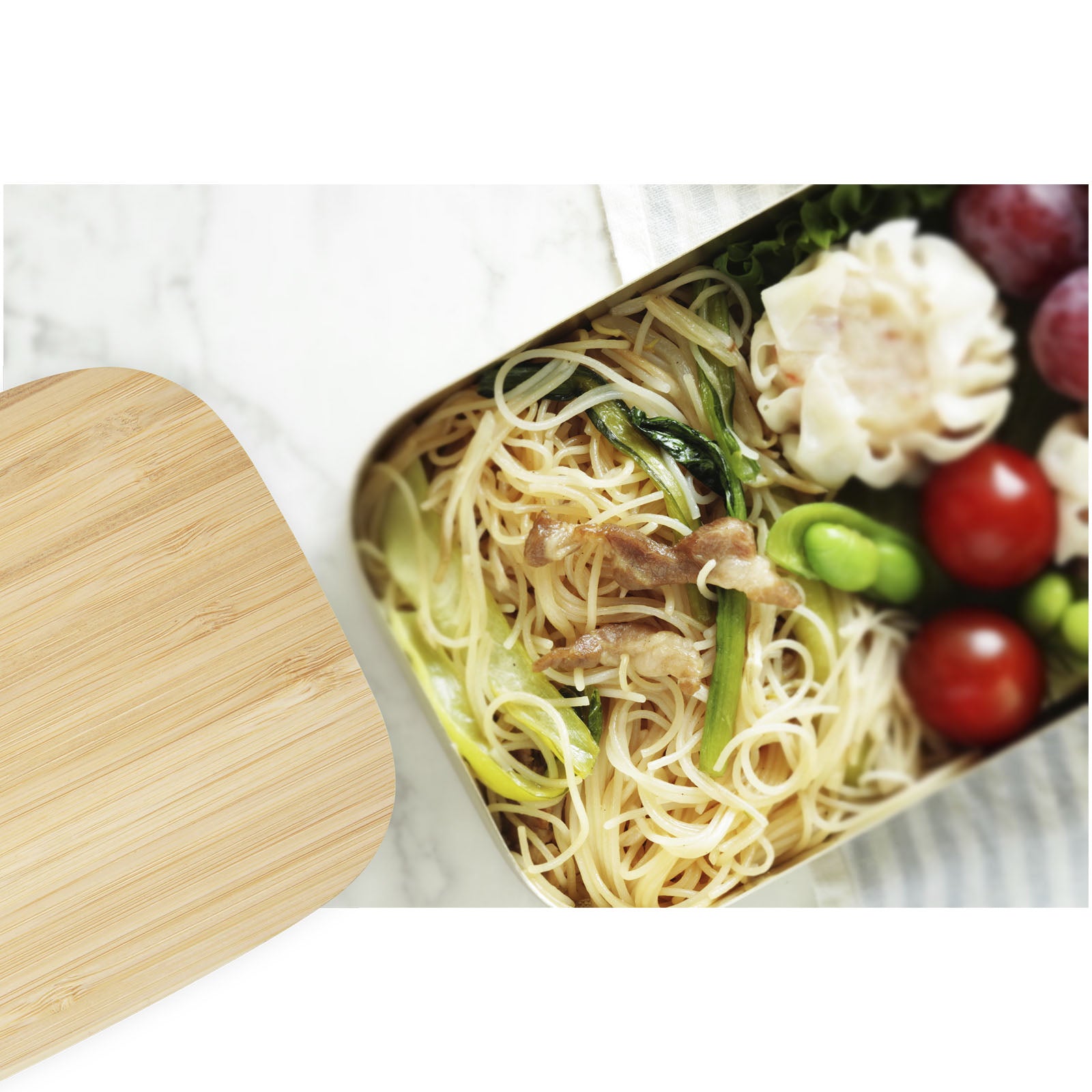 Tite 700 ml Lunchbox aus Edelstahl mit Bambusdeckel