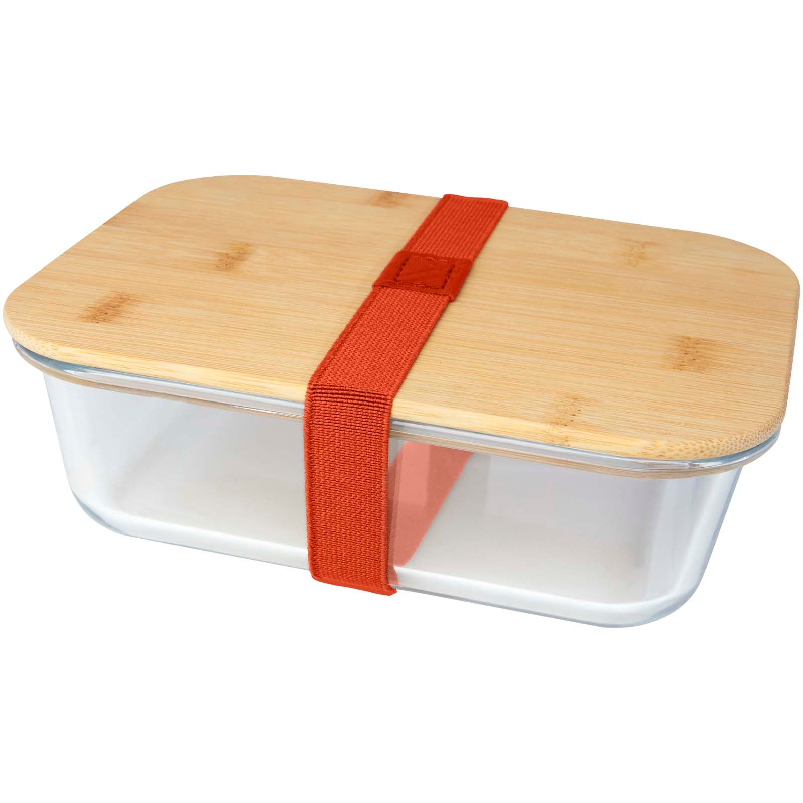 Roby 1000 ml Glas Lunchbox mit Bambusdeckel – Ziegelstein