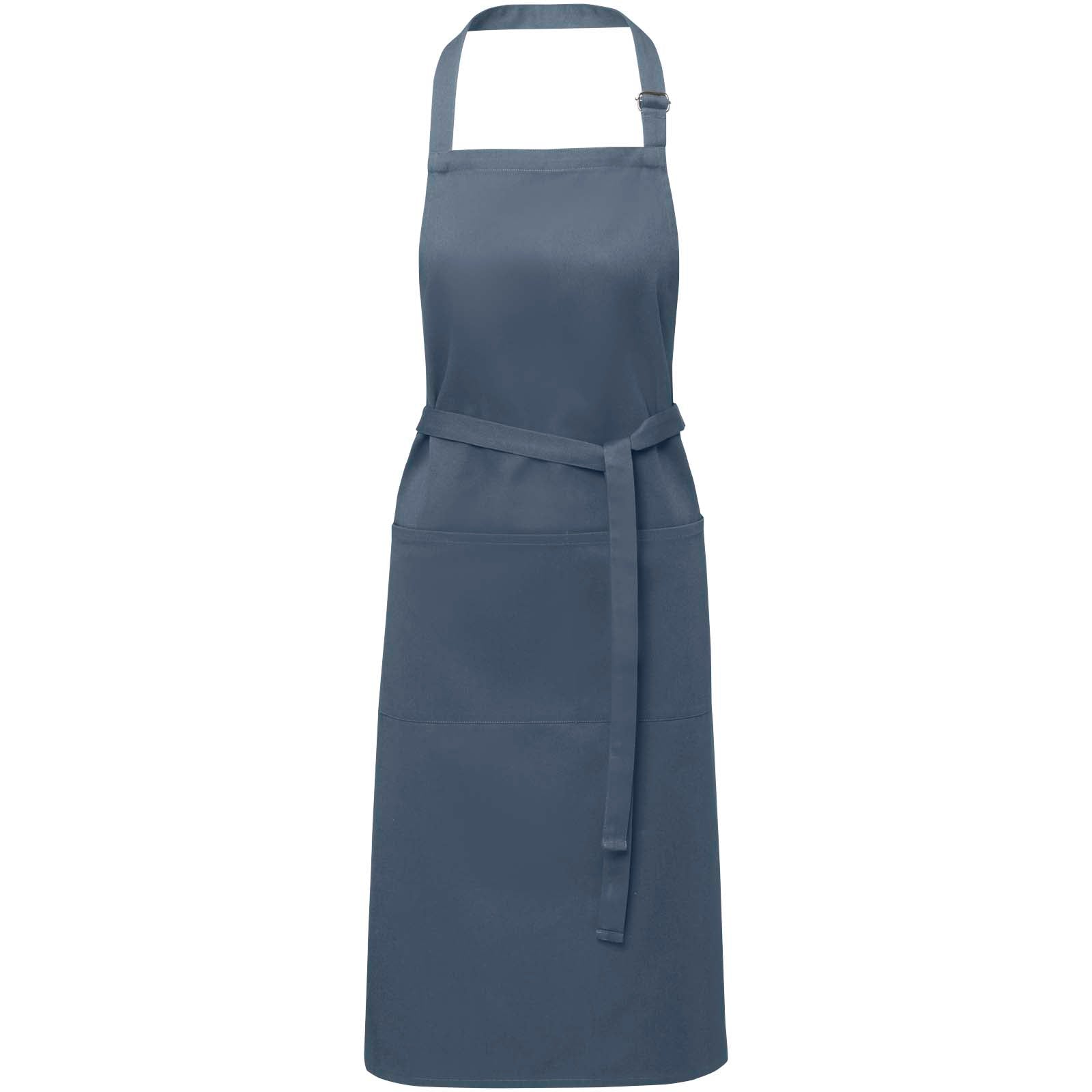 Andrea 240 g/m² Schürze mit verstellbarem Nackenband – Hale Blau