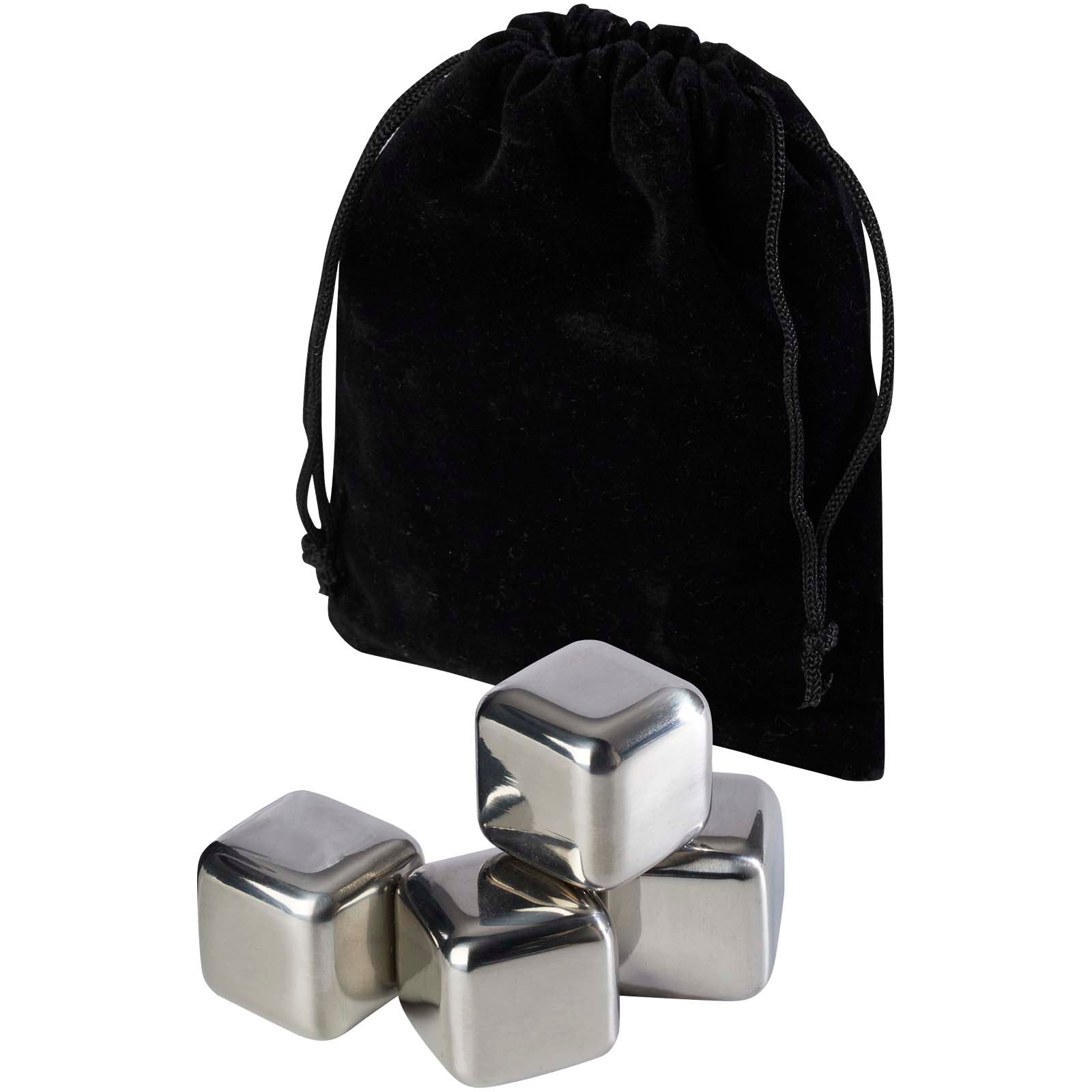 Froz Eiswürfel Set aus Edelstahl – Schwarz und Silber