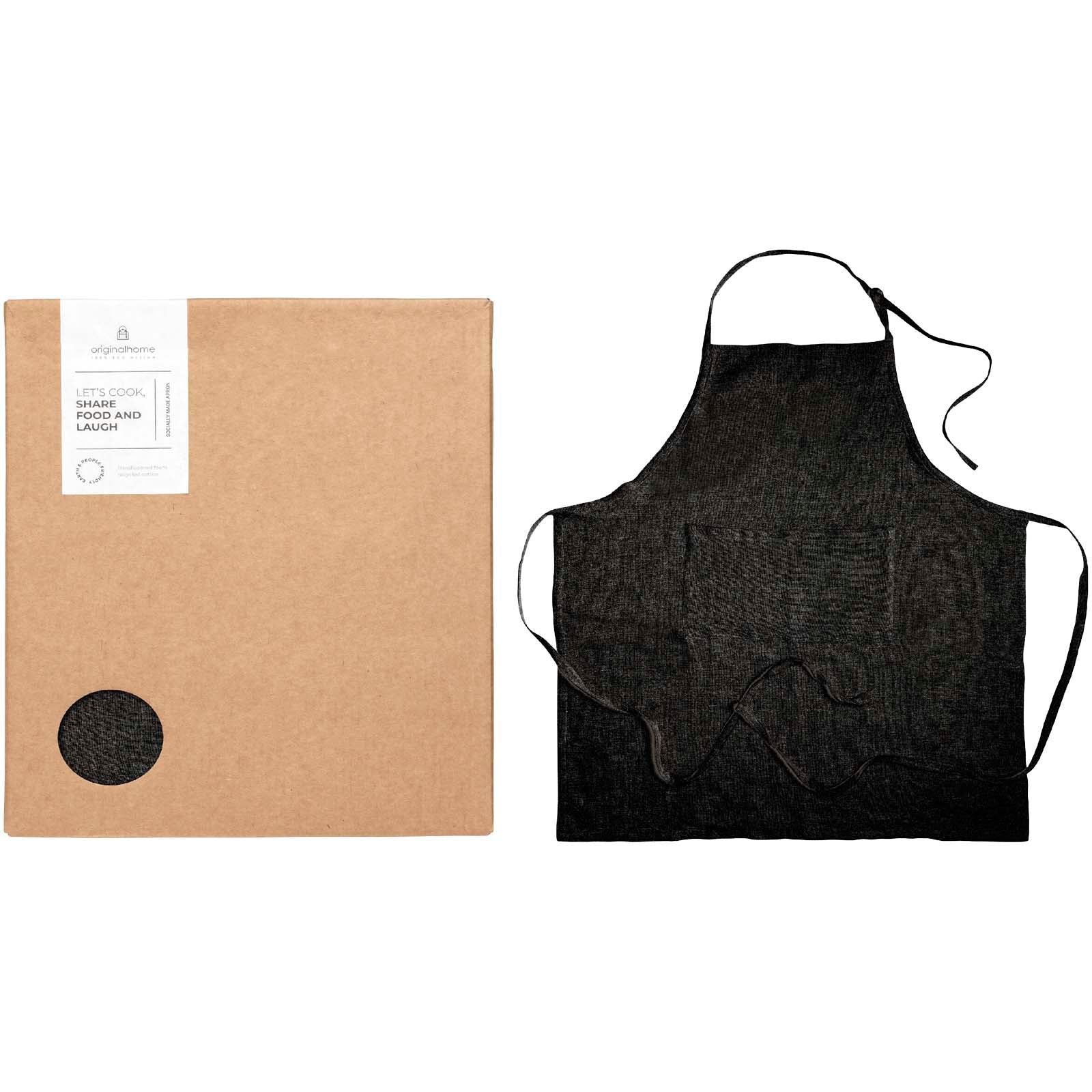 Originalhome Schürze aus recyceltem Material – Schwarz