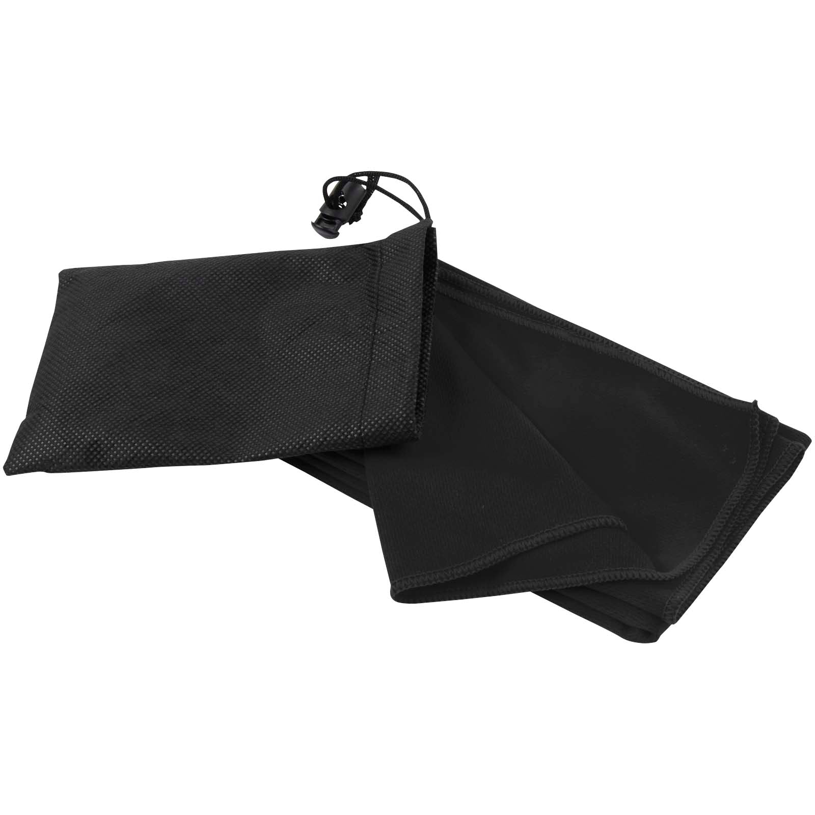 Lucas RPET Sporthandtuch 30 × 80 cm – Schwarz