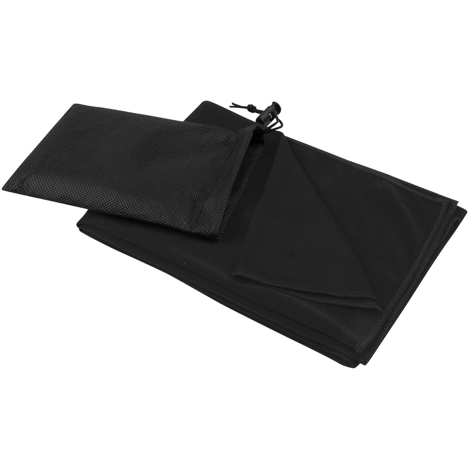 Lucas RPET Sporthandtuch 50 × 100 cm – Schwarz