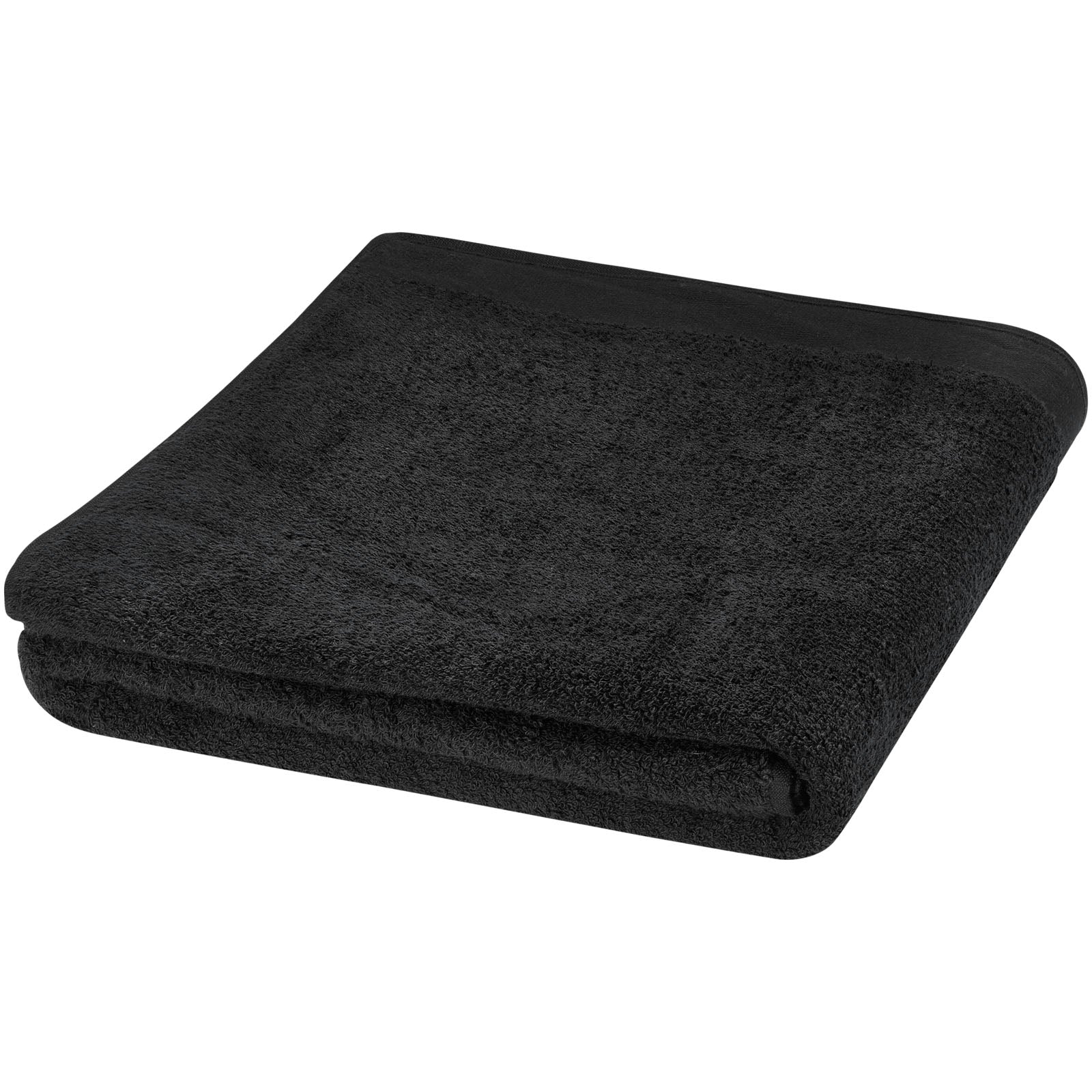 Riley 550 g/m² Baumwollhandtuch 100 x 180 cm – Schwarz