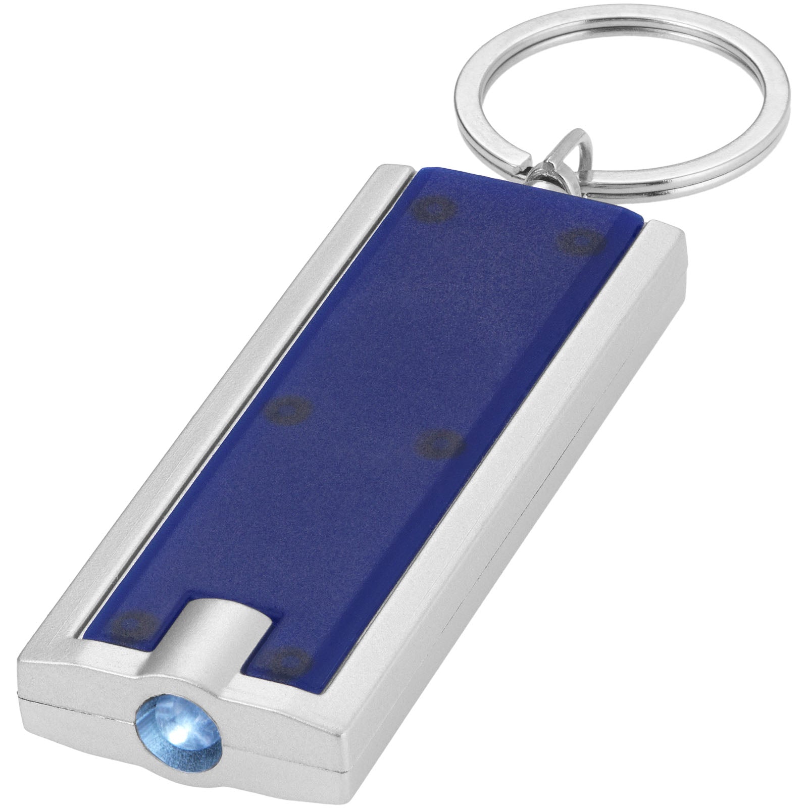 Castor LED-Schlüssellicht – Blau und Silber