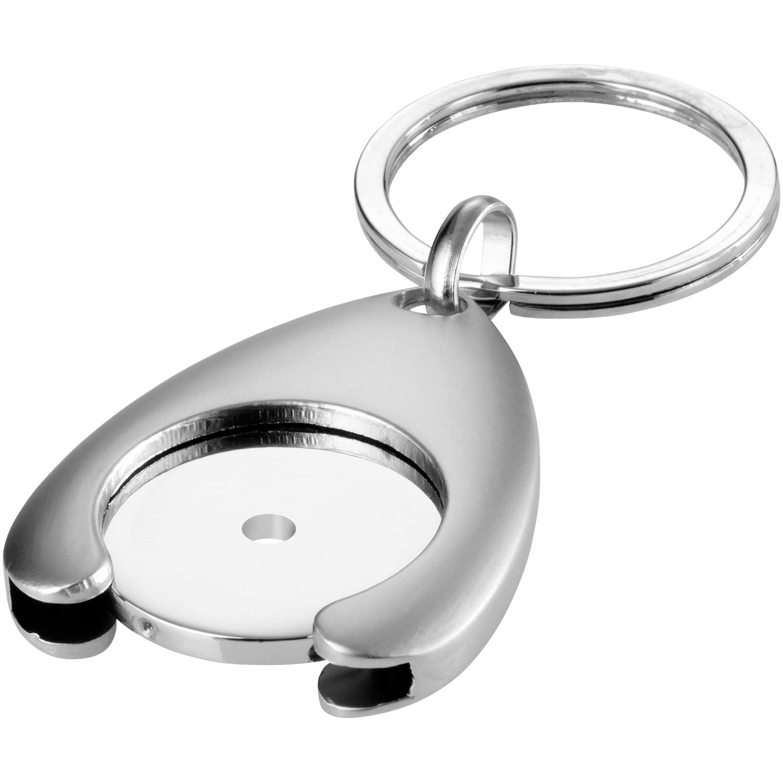 Trolley Schlüsselanhänger mit Münzhalter – Silber