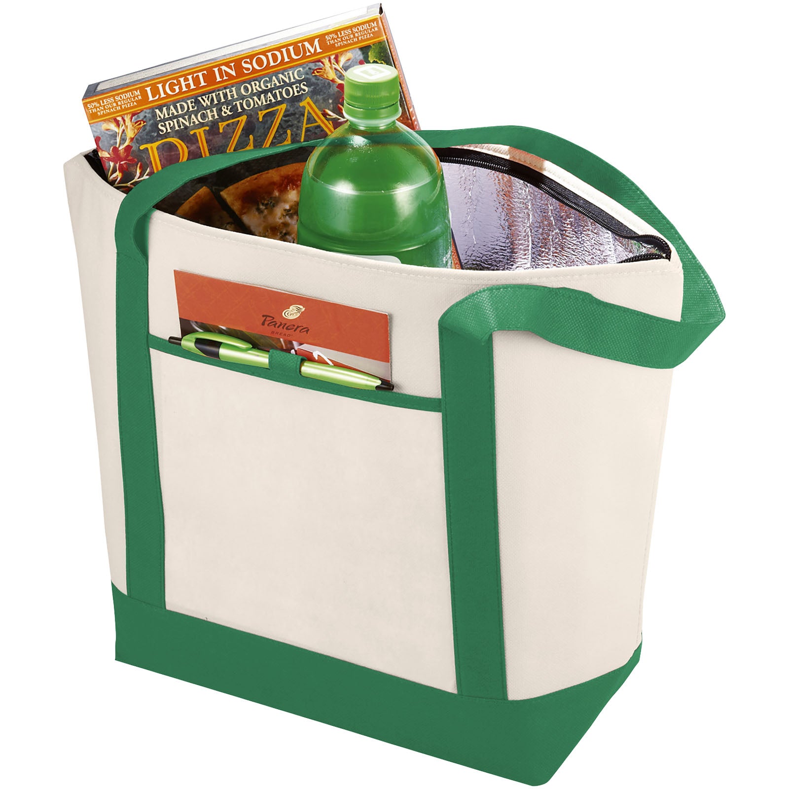 Lighthouse Non Woven Kühltasche 21L – Natural und Grün
