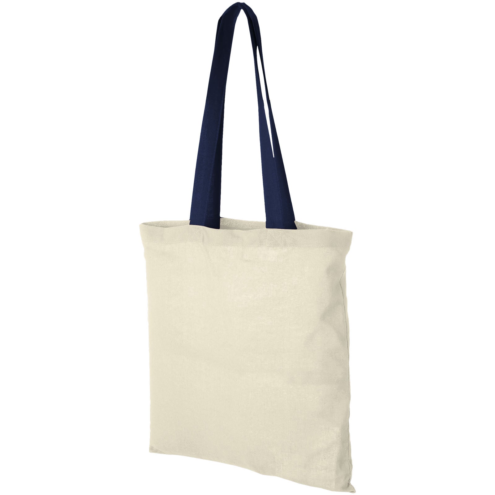 Nevada 100 g/m² Baumwoll Tragetasche 7L – Natural und Navy