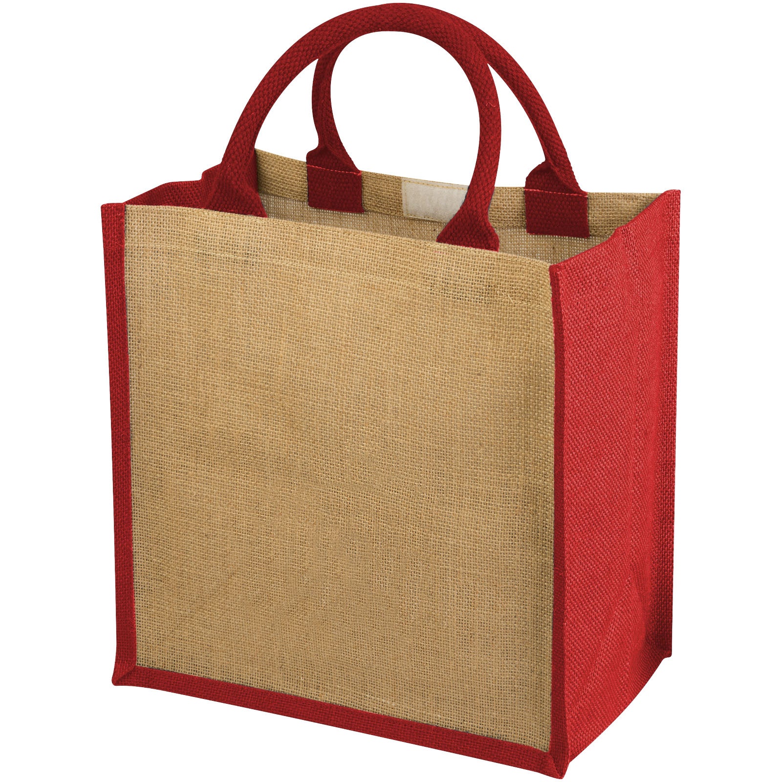 Chennai Jute Tragetasche 16L – Natur und Rot