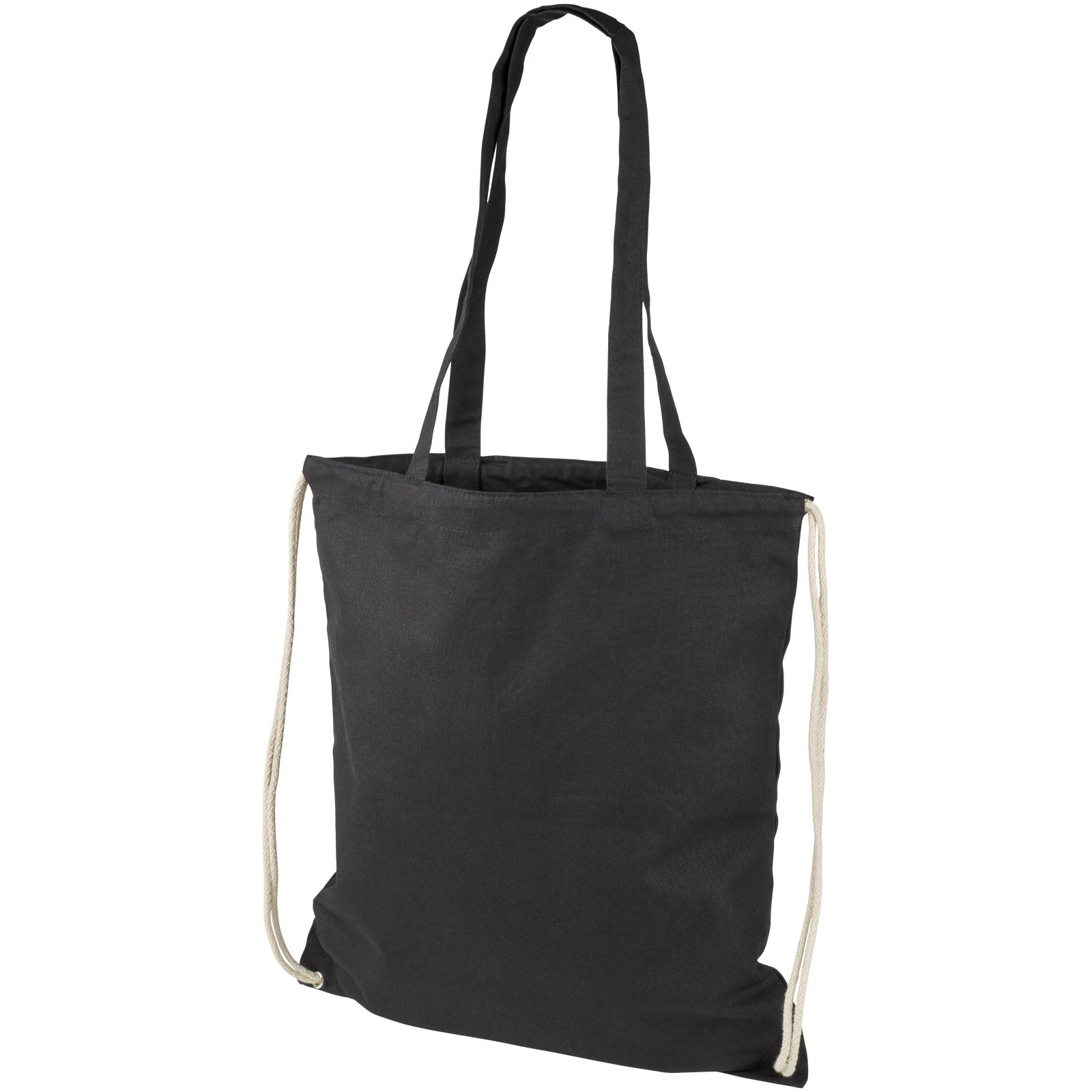 Eliza 240 g/m² Baumwoll Turnbeutel 6L – Schwarz