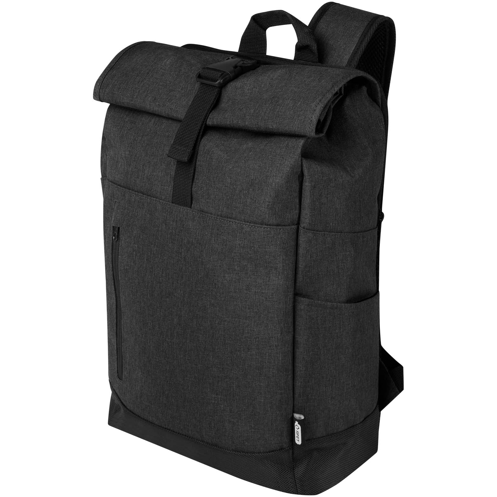 Libra 15,6" GRS recycelter Rolltop Laptop-Rucksack 12L – Heather Charcoal