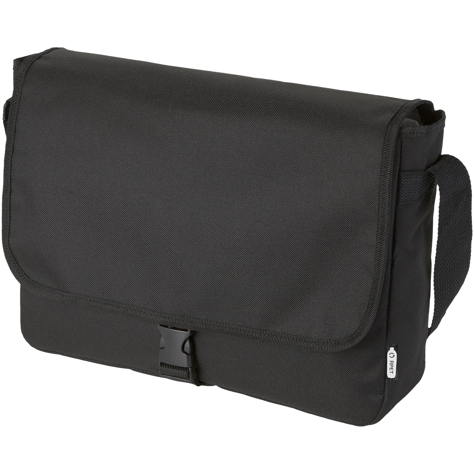 Retrend RPET Schultertasche 6L – Schwarz