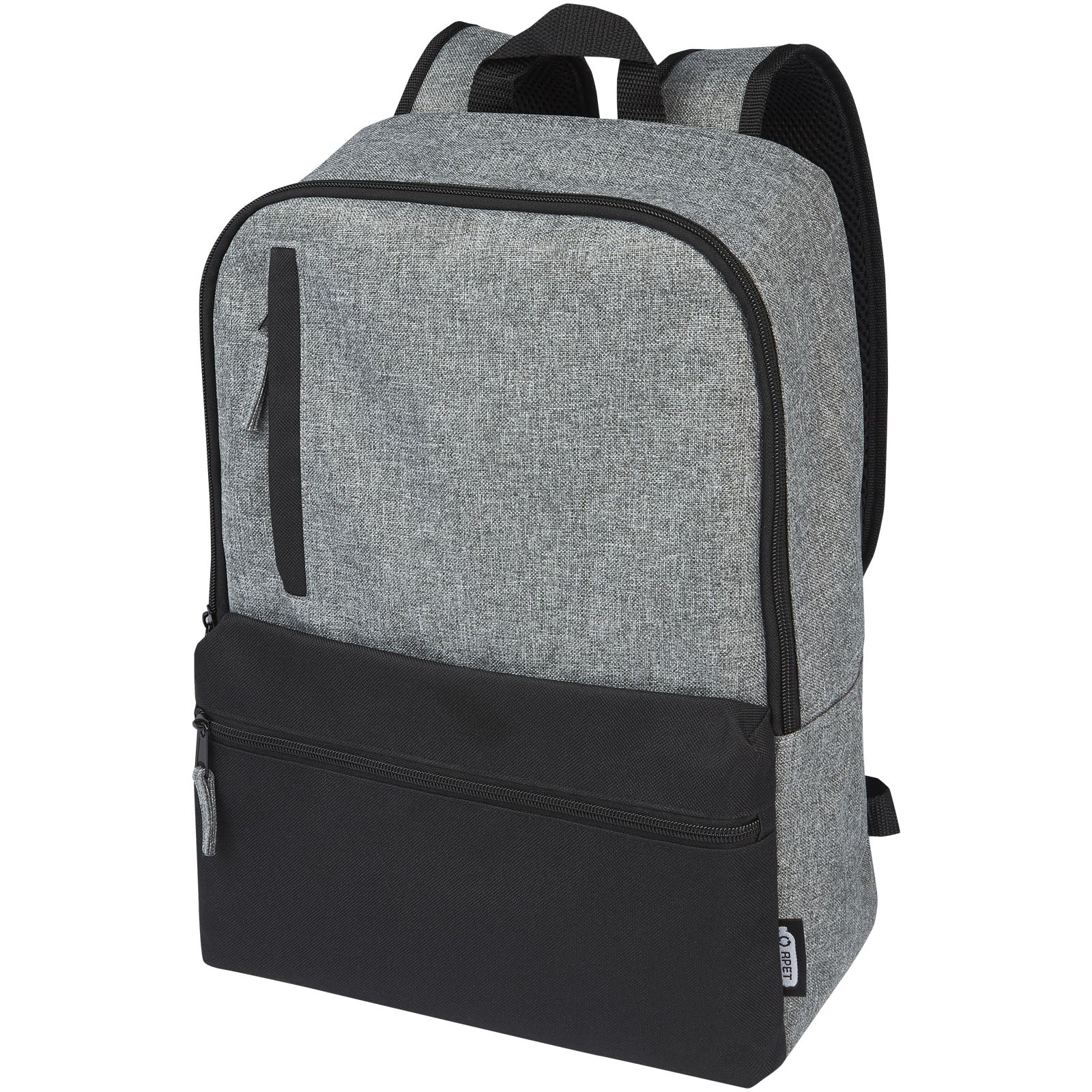 Reclaim 15" GRS recycelter Laptop Rucksack 14 L – Schwarz und Heather Grau