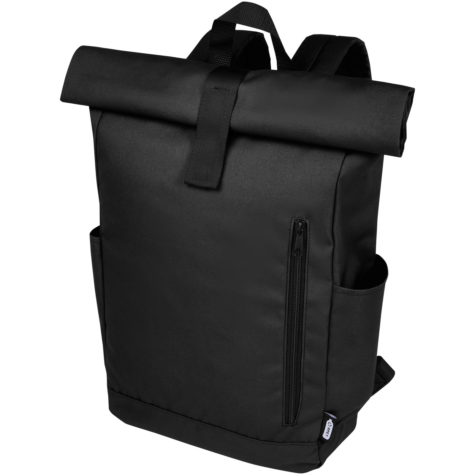 Byron 15,6" GRS RPET Roll-Top Rucksack 18 L – Schwarz