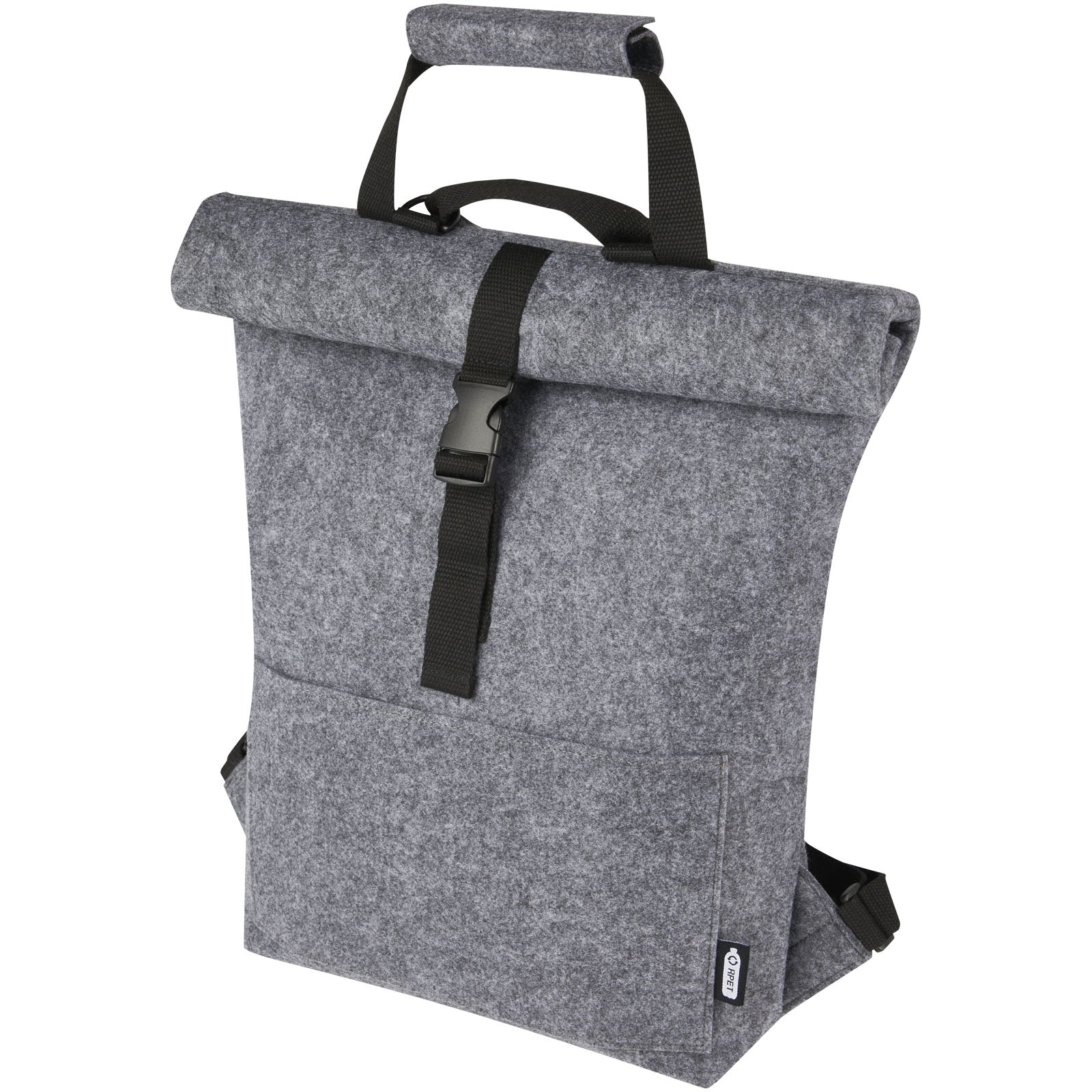 Felta Fahrradtasche aus GRS-recyceltem Filz 13 L – Mittelgrau