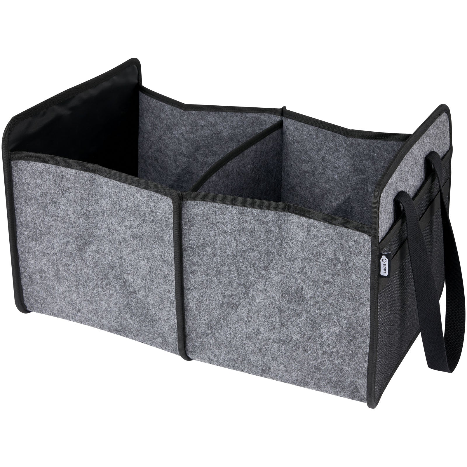 Felta faltbarer Auto-Organizer aus GRS-recyceltem Filz – Mittelgrau