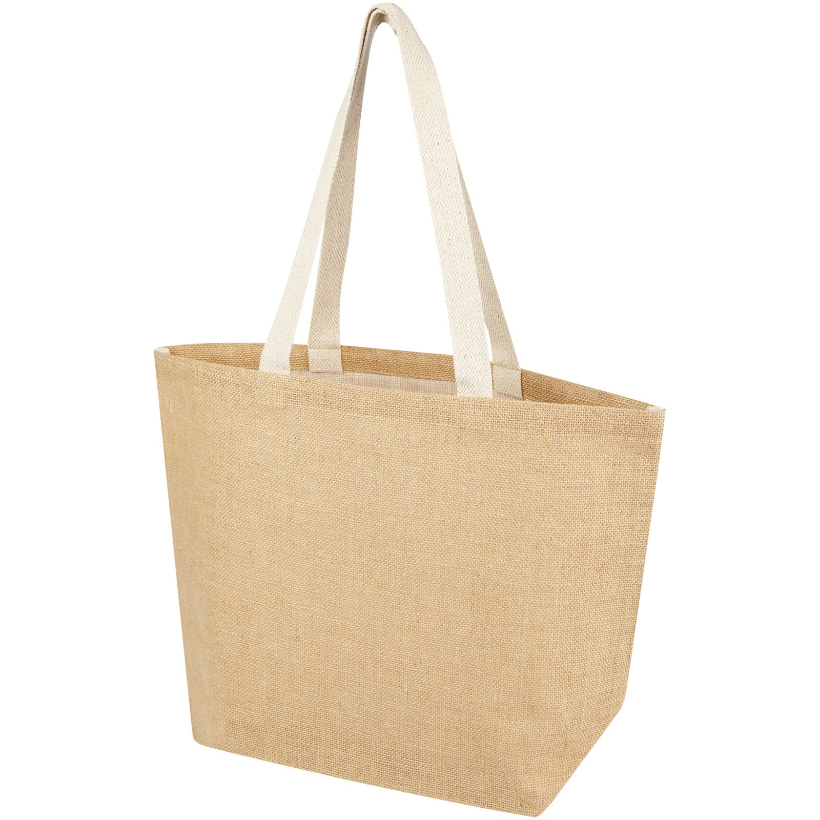 Juta 300 g/m² Jute Tragetasche 12 L – Natur und Weiss