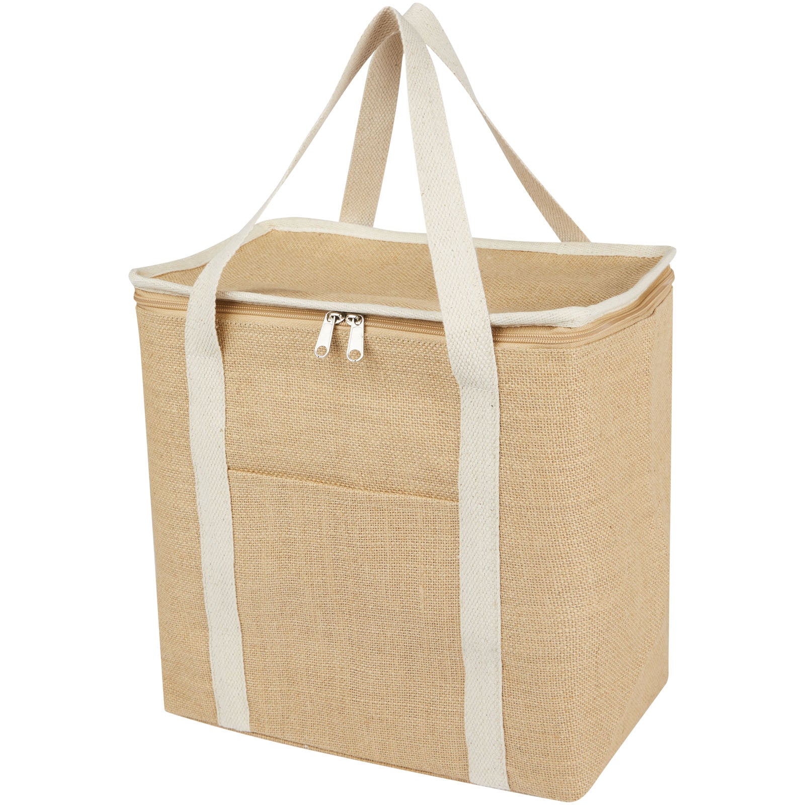 Juta 300 g/m² Jute Kühltragetasche 19 L – Natur und Weiss
