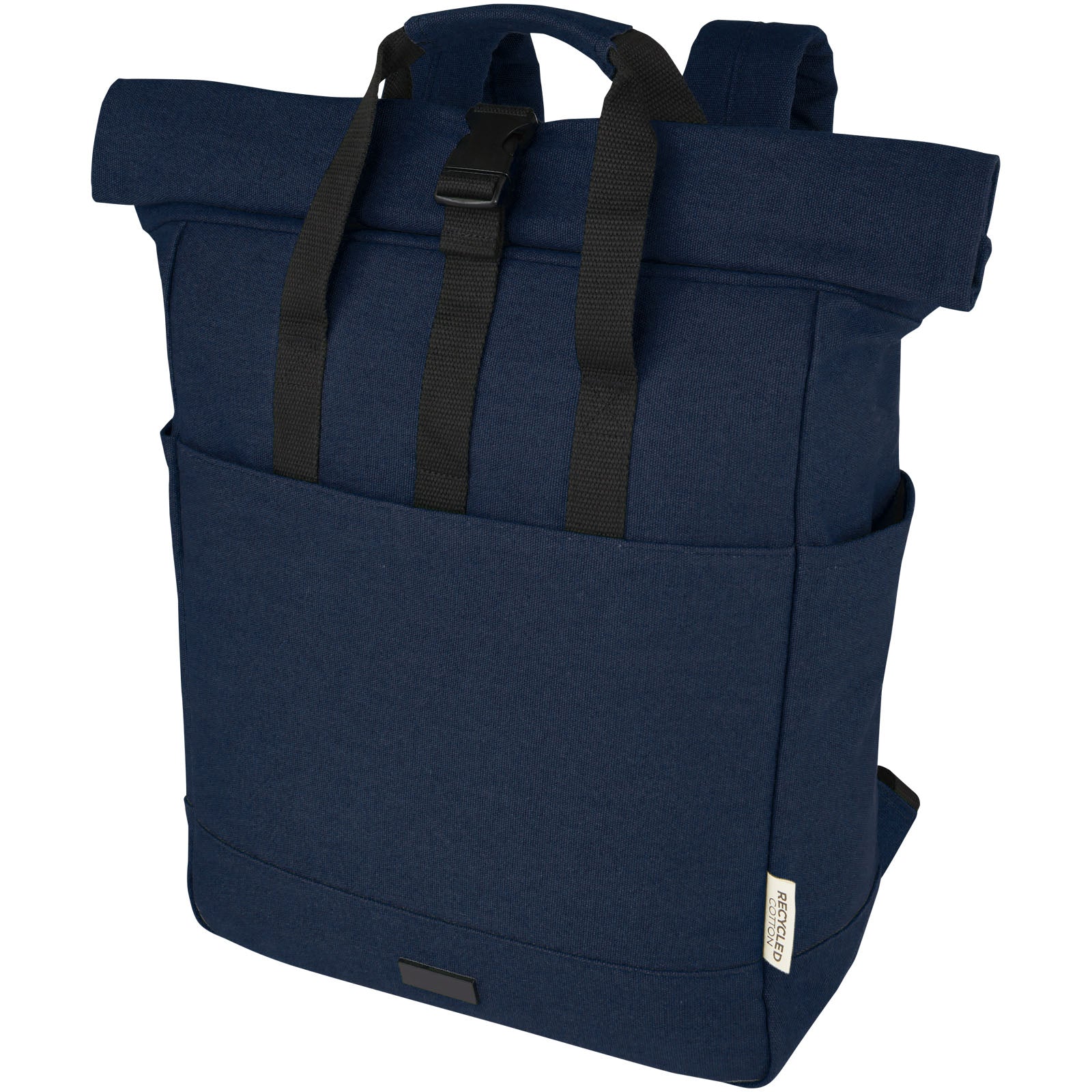 Joey 15" GRS Rolltop Laptoprucksack aus recyceltem Canvas 15 L – Navy