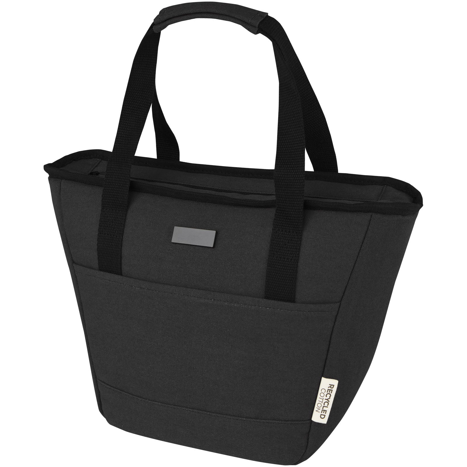 Joey GRS-recycelte Canvas Lunch Kühltasche 6 L für 9 Dosen – Schwarz