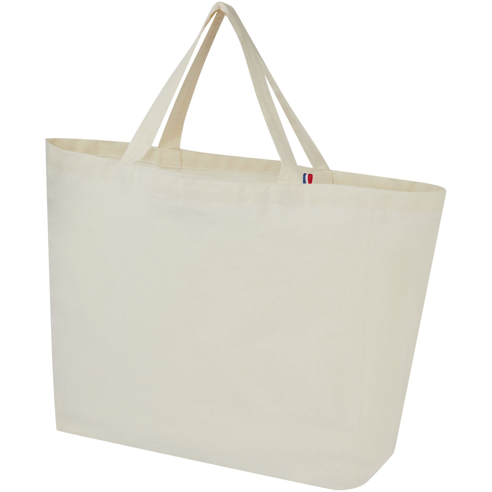 Cannes 200 g/m² Shopper Tragetasche aus recyceltem Material 10L – Natur