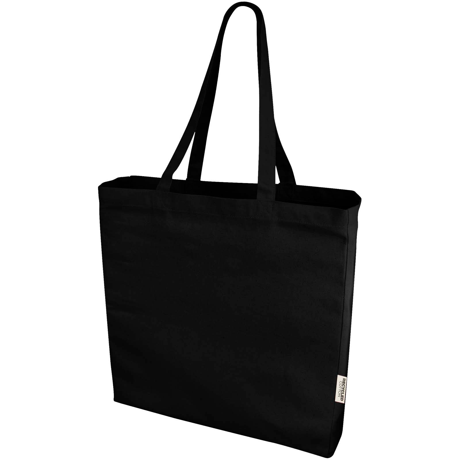 Odessa 220 g/m² GRS recycelte Baumwoll Tragetasche 13L – Schwarz
