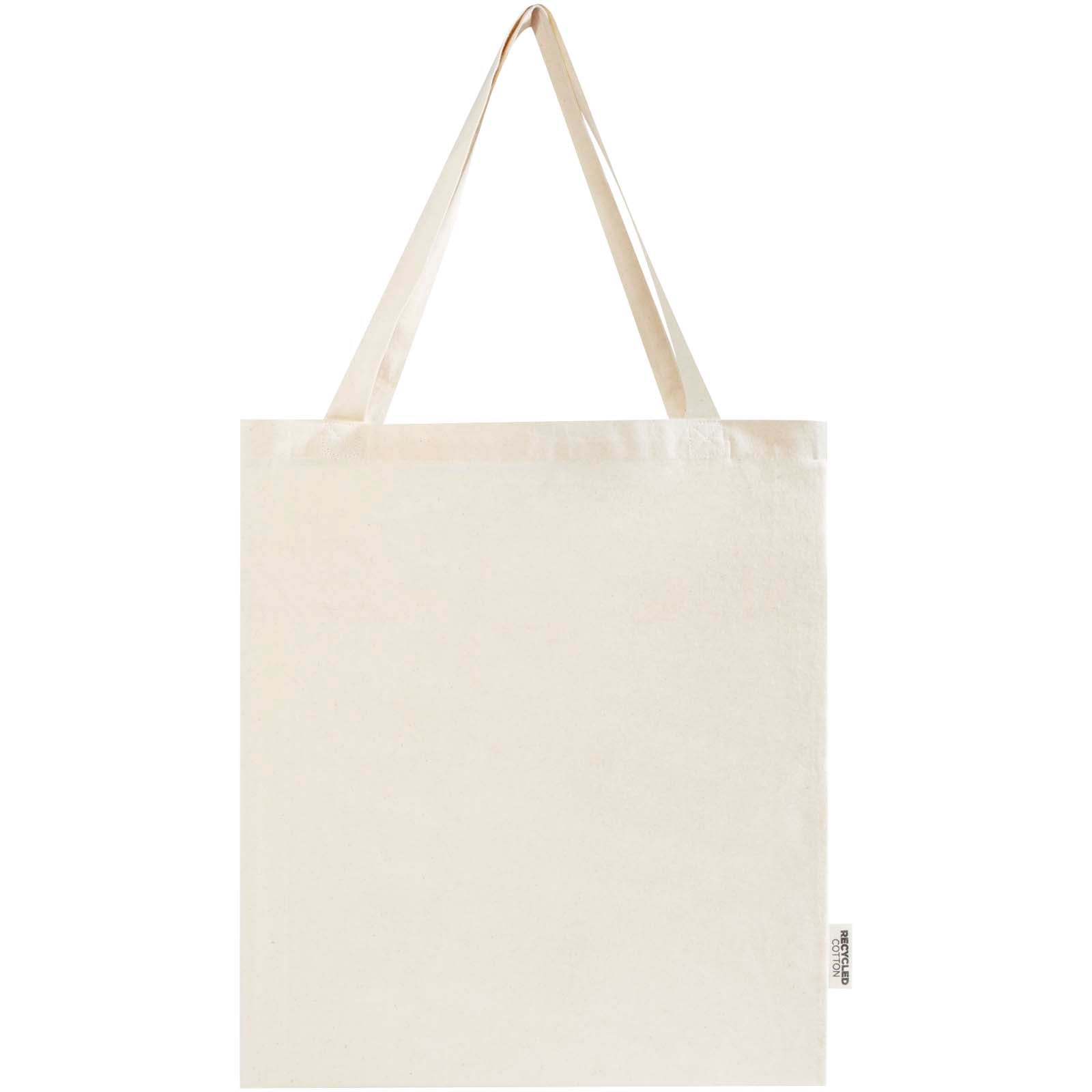 Madras 140 g/m² Baumwoll Tragetasche mit Seitenfalten aus GRS recycelter Baumwolle 12L