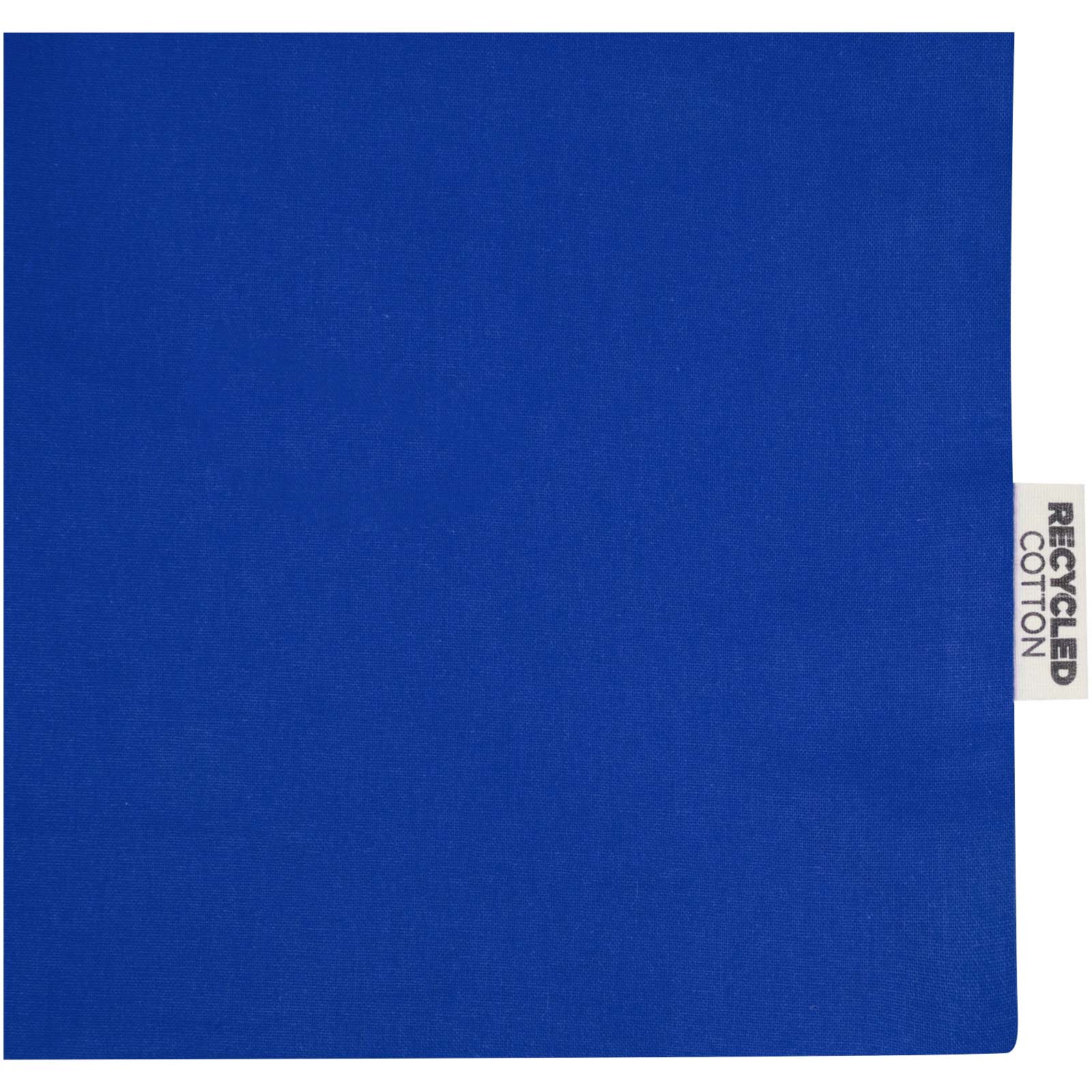 Madras 140 g/m² Baumwoll Tragetasche mit Seitenfalten aus GRS recycelter Baumwolle 12L