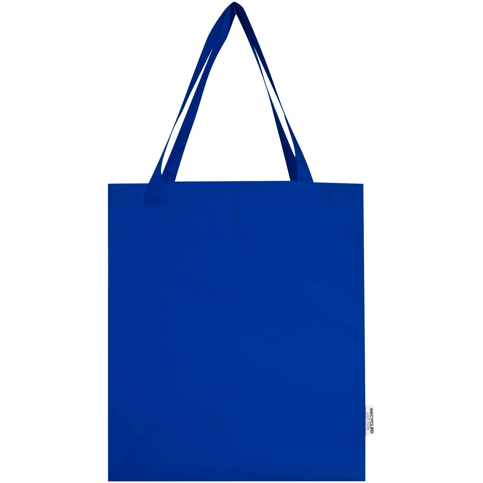 Madras 140 g/m² Baumwoll Tragetasche mit Seitenfalten aus GRS recycelter Baumwolle 12L