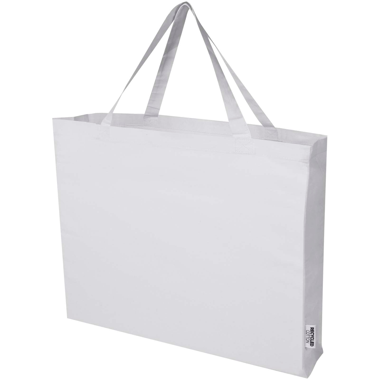 Odessa 220 g/m² Baumwoll Tragetasche aus GRS recycelter Baumwolle 40L – Weiss