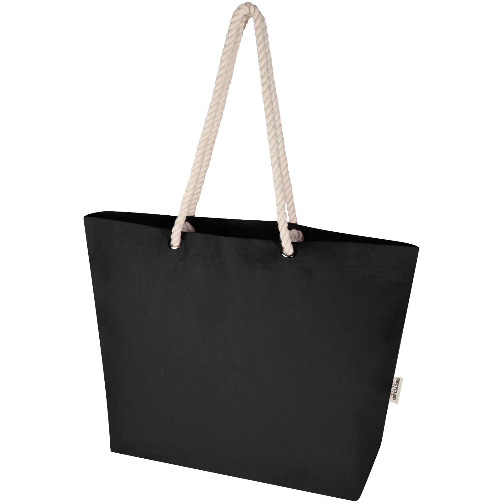 Florida 270 g/m² Strandtragetasche aus recyceltem GRS-Material – Schwarz