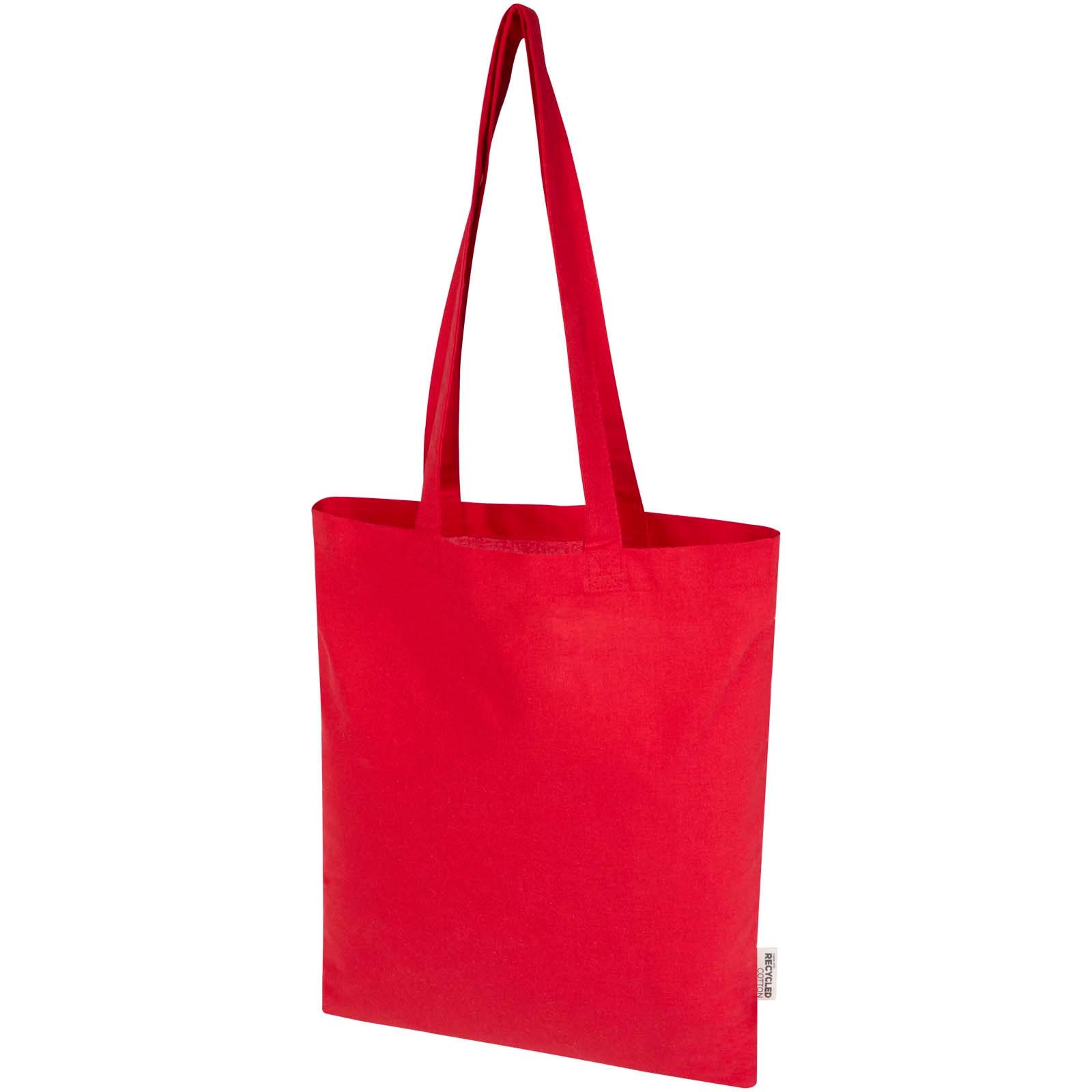 Madras Blend 140 g/m² Tragetasche aus GRS-recycelter Baumwolle 7L – Rot