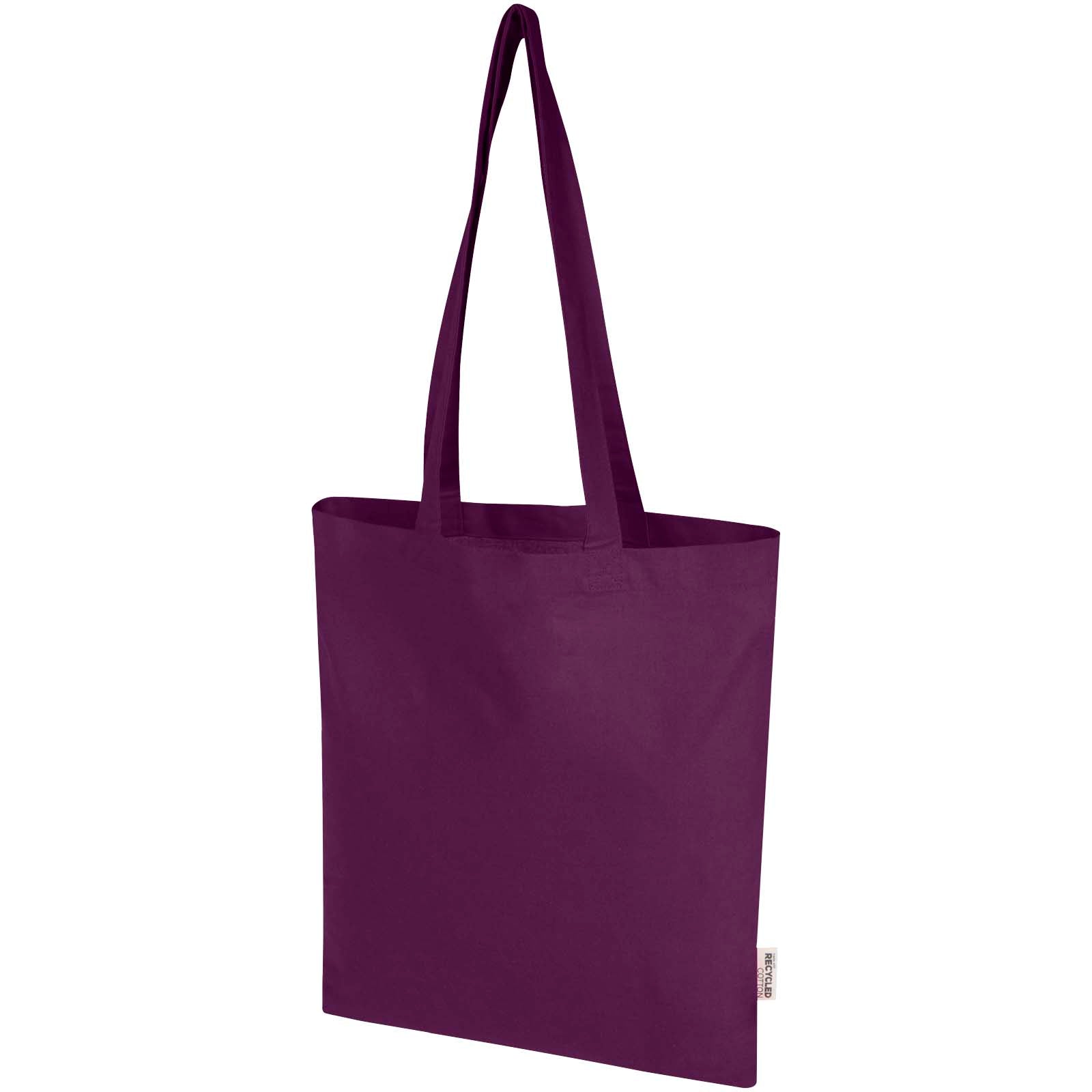 Madras Blend 140 g/m² Tragetasche aus GRS-recycelter Baumwolle 7L – Lila