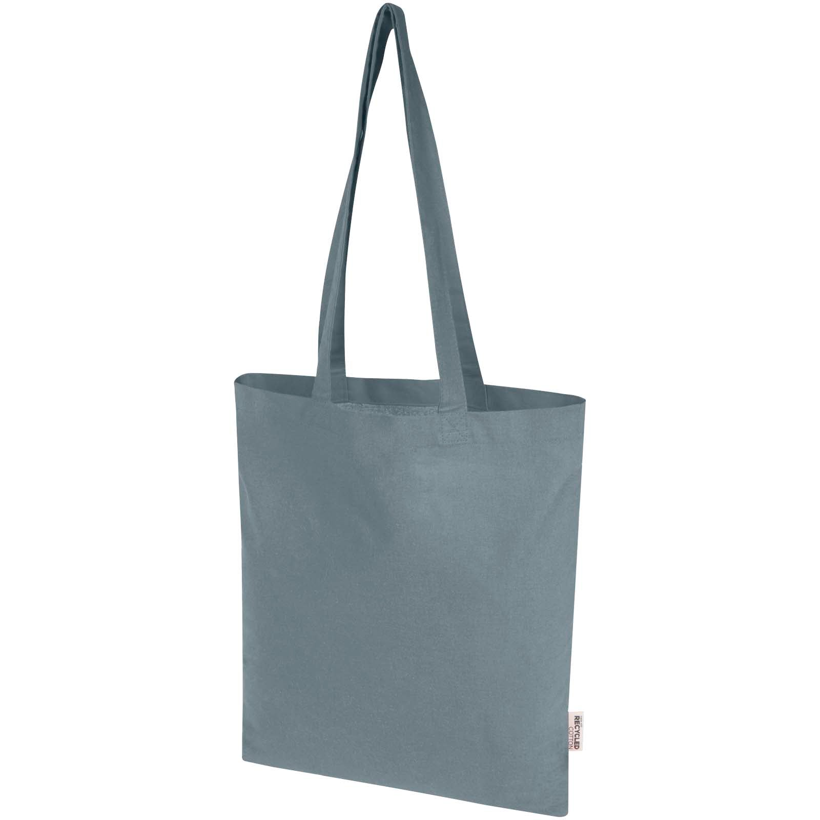 Madras Blend 140 g/m² Tragetasche aus GRS-recycelter Baumwolle 7L – Grau