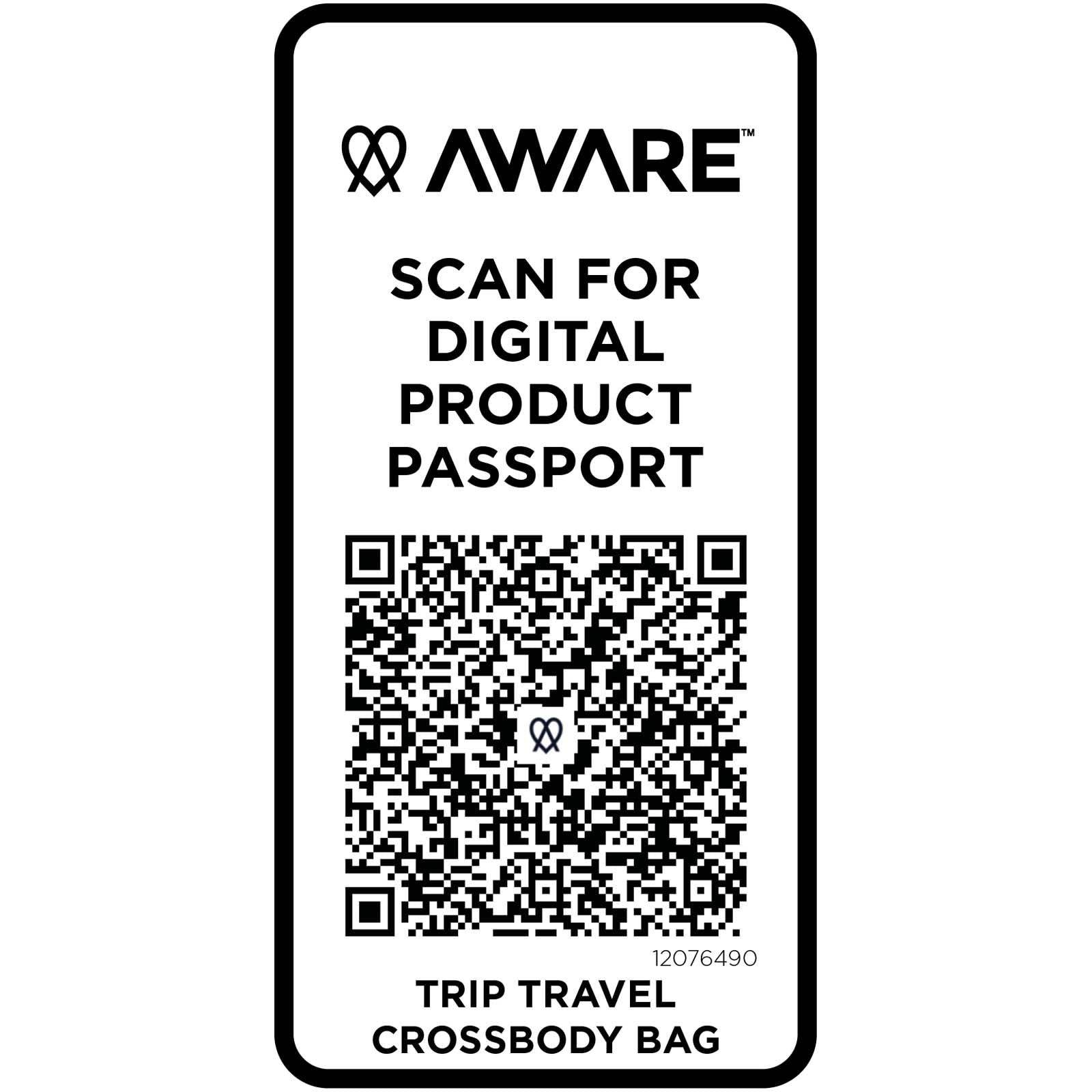 Trip Aware™ Recycelte Reisetasche mit Schultergurt 1 L