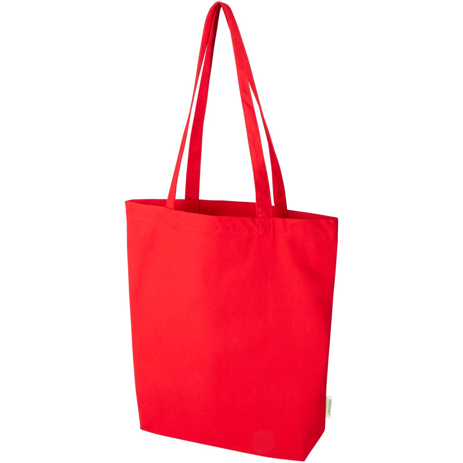 Odisha 180 g/m² OCS Bio-Tragetasche mit breitem Boden 11L – Rot