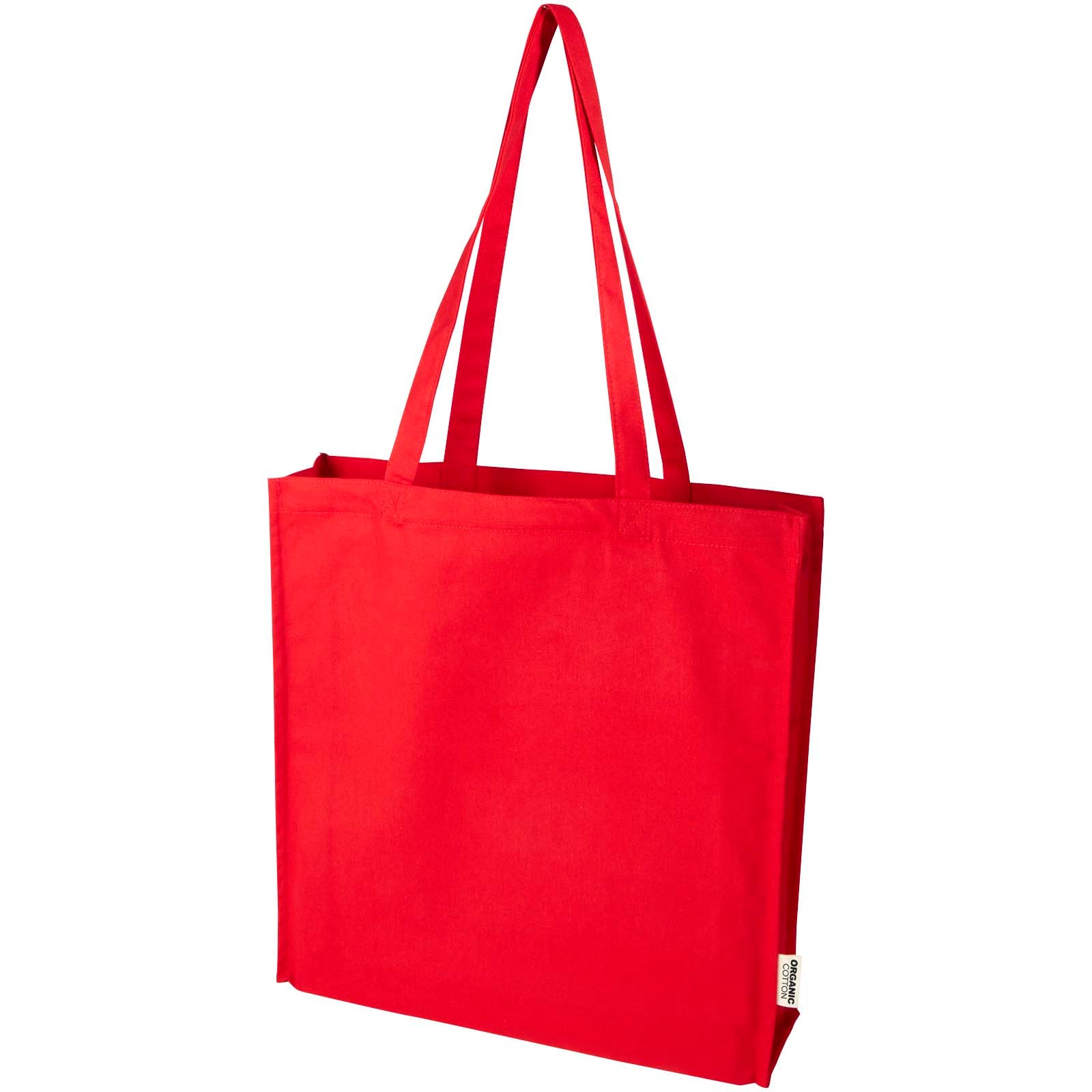 Odisha 180 g/m² OCS Bio Tragetasche mit Seitenfalten 14L – Rot