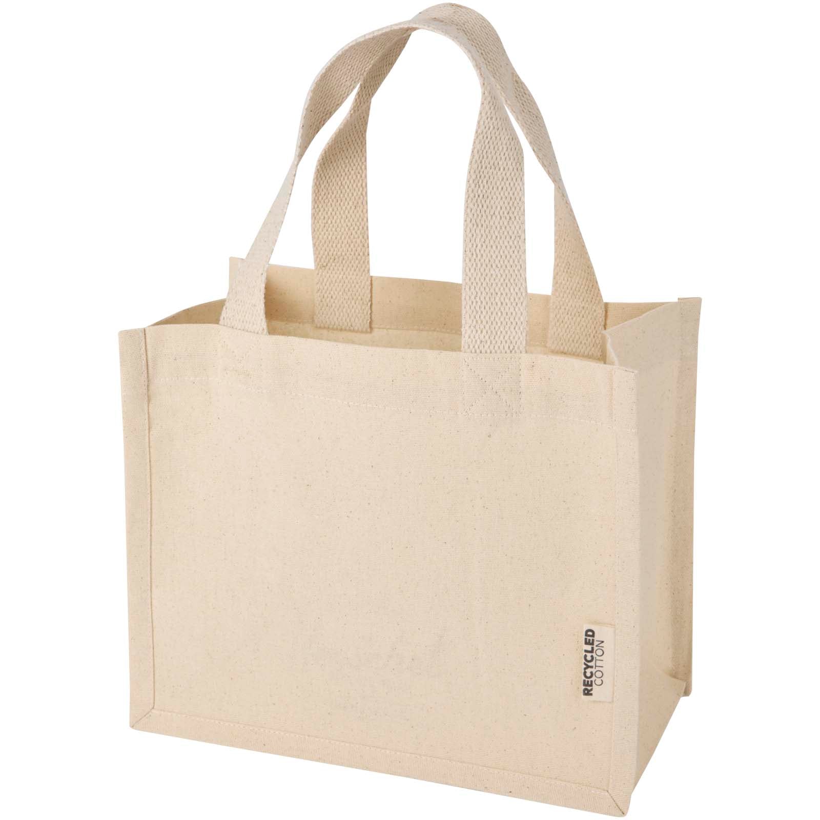 Odessa Mini-Tragetasche mit Bodenfalte aus 220 g/m² GRS Recyclingbaumwolle 9L – Natur
